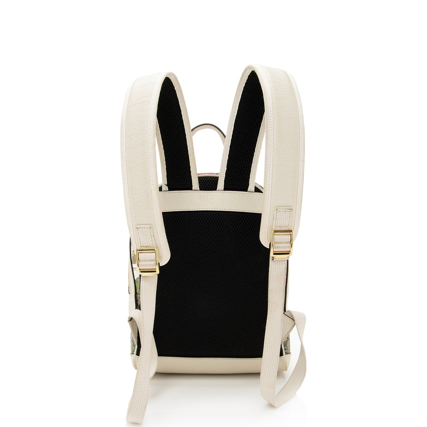 Gucci GG Supreme Flora Ophidia Backpack Leather Canvas Nylon Beige Shoulder Bag