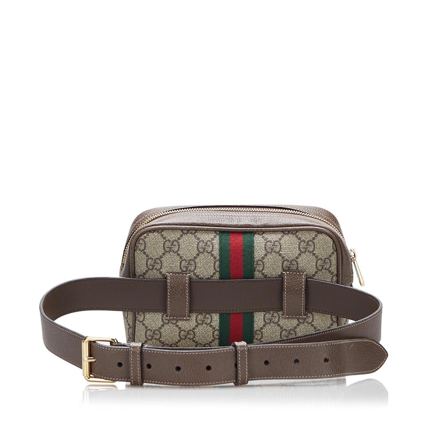 Gucci GG Supreme Ophidia Belt SHG-Z4XAJs Canvas Calf Brown Accessory