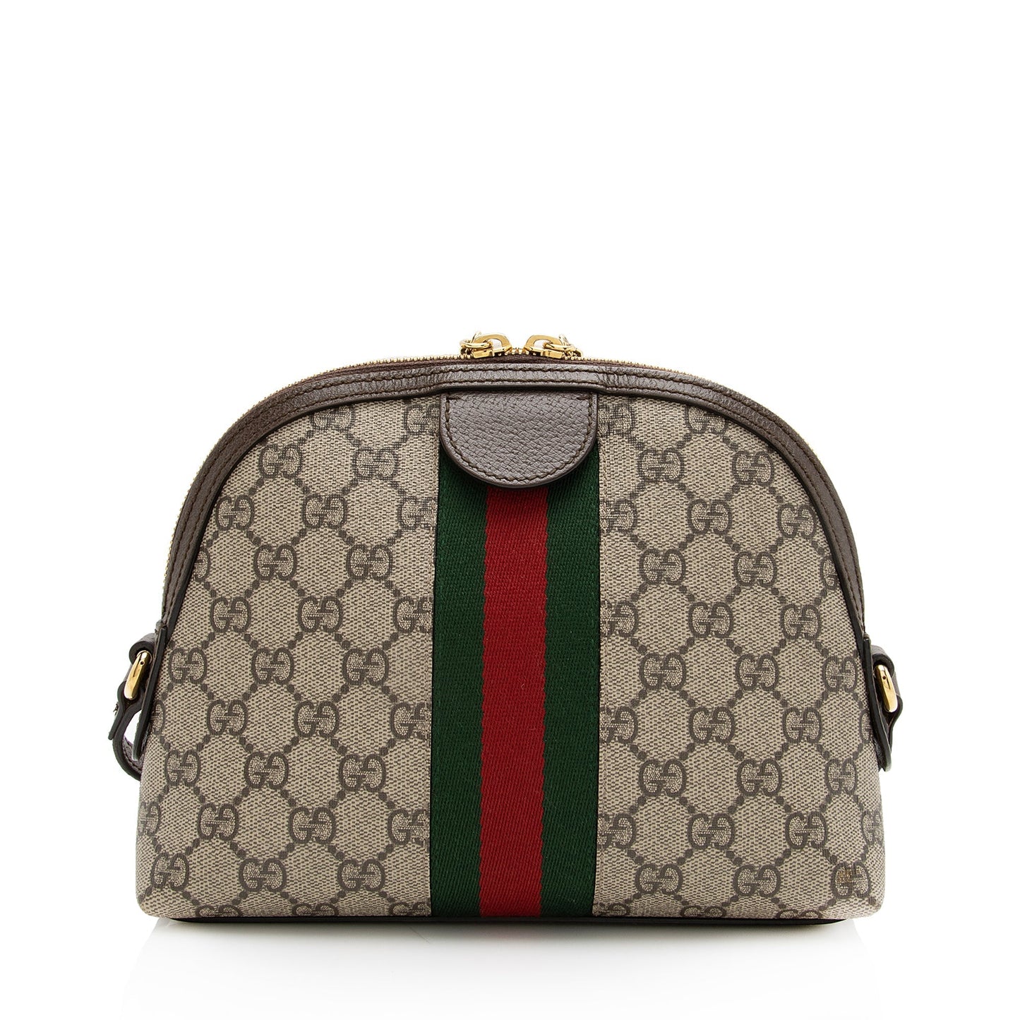 Gucci GG Supreme Ophidia Dome SHF Leather Canvas Nylon Brown Crossbody Bag