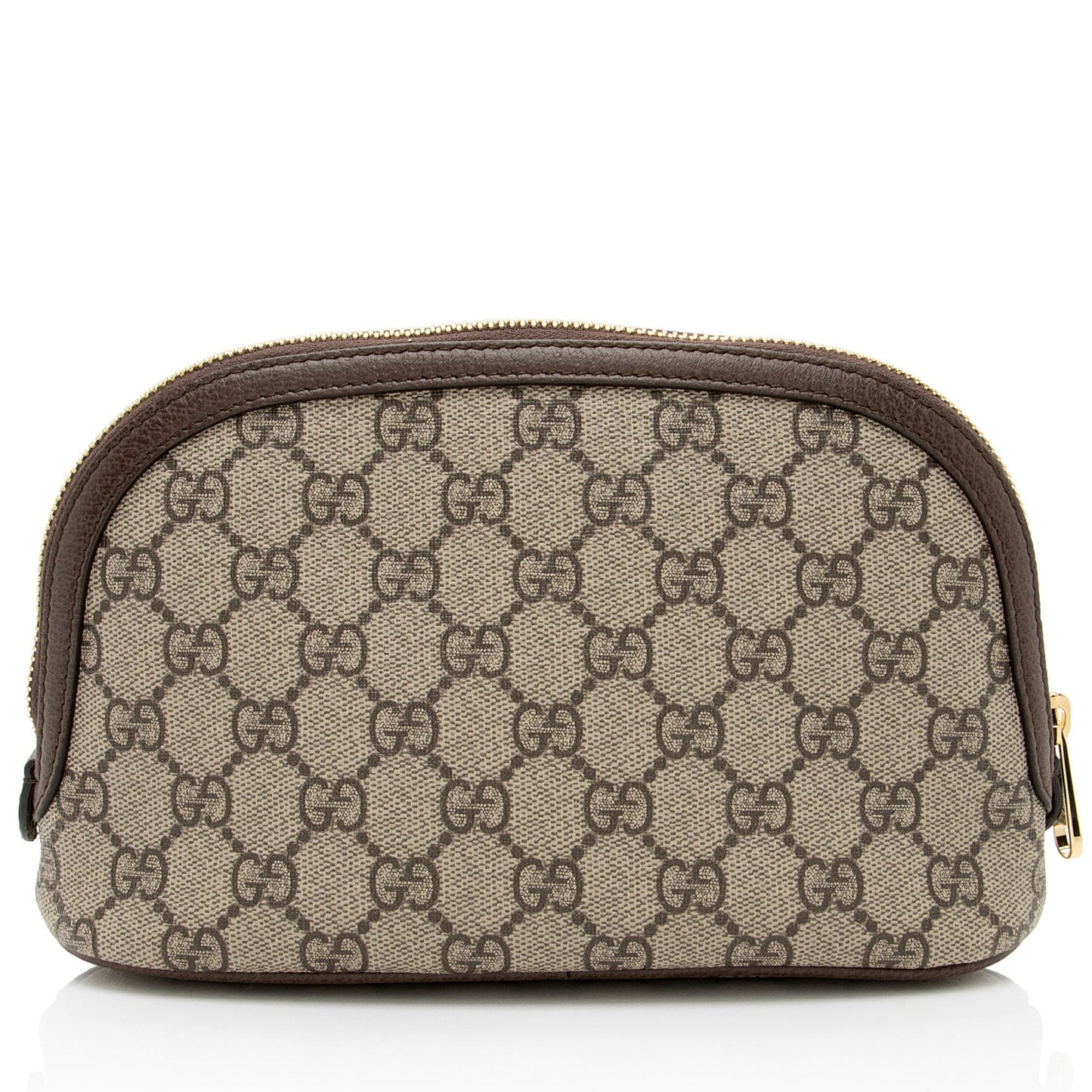 Gucci GG Supreme Ophidia Cosmetic Case Leather Canvas Nylon Brown Handbag Shf 9I1Fhg