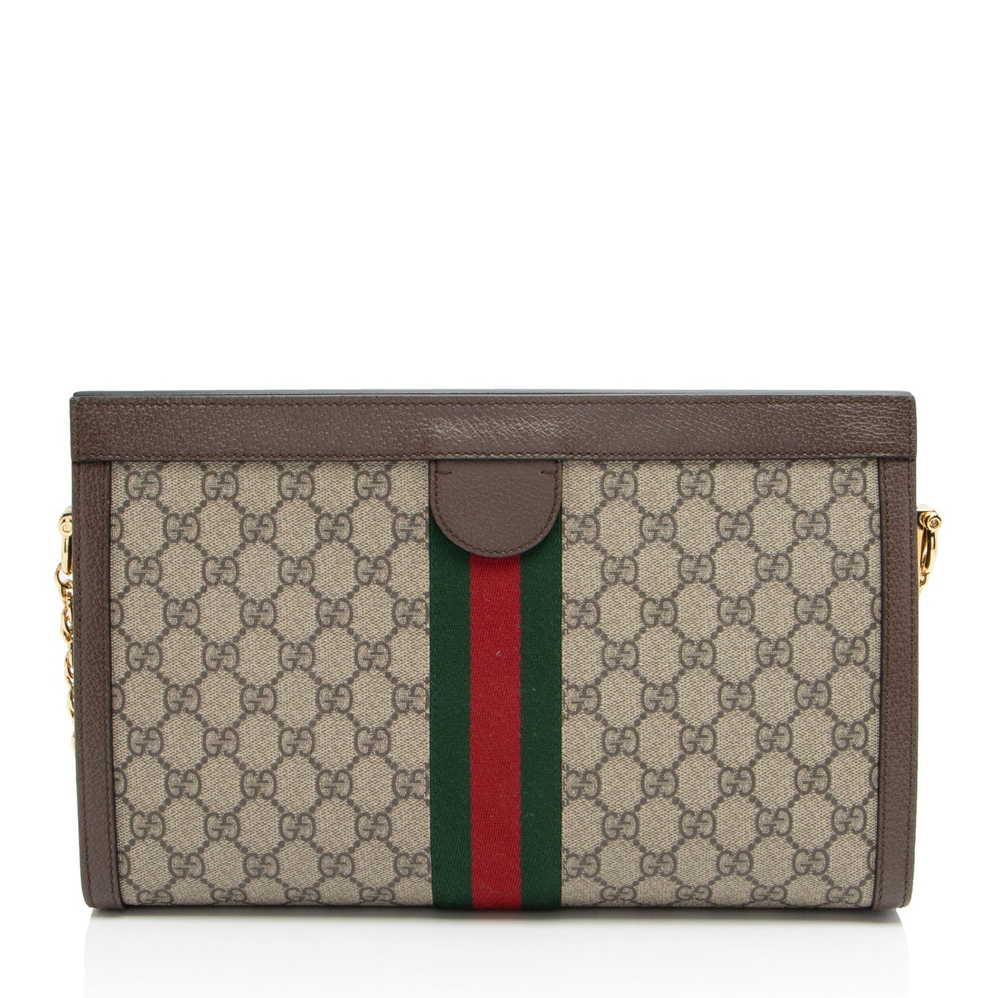 Gucci GG Supreme Ophidia Chain Leather Canvas Nylon Brown Shoulder Bag Shoulder Bag