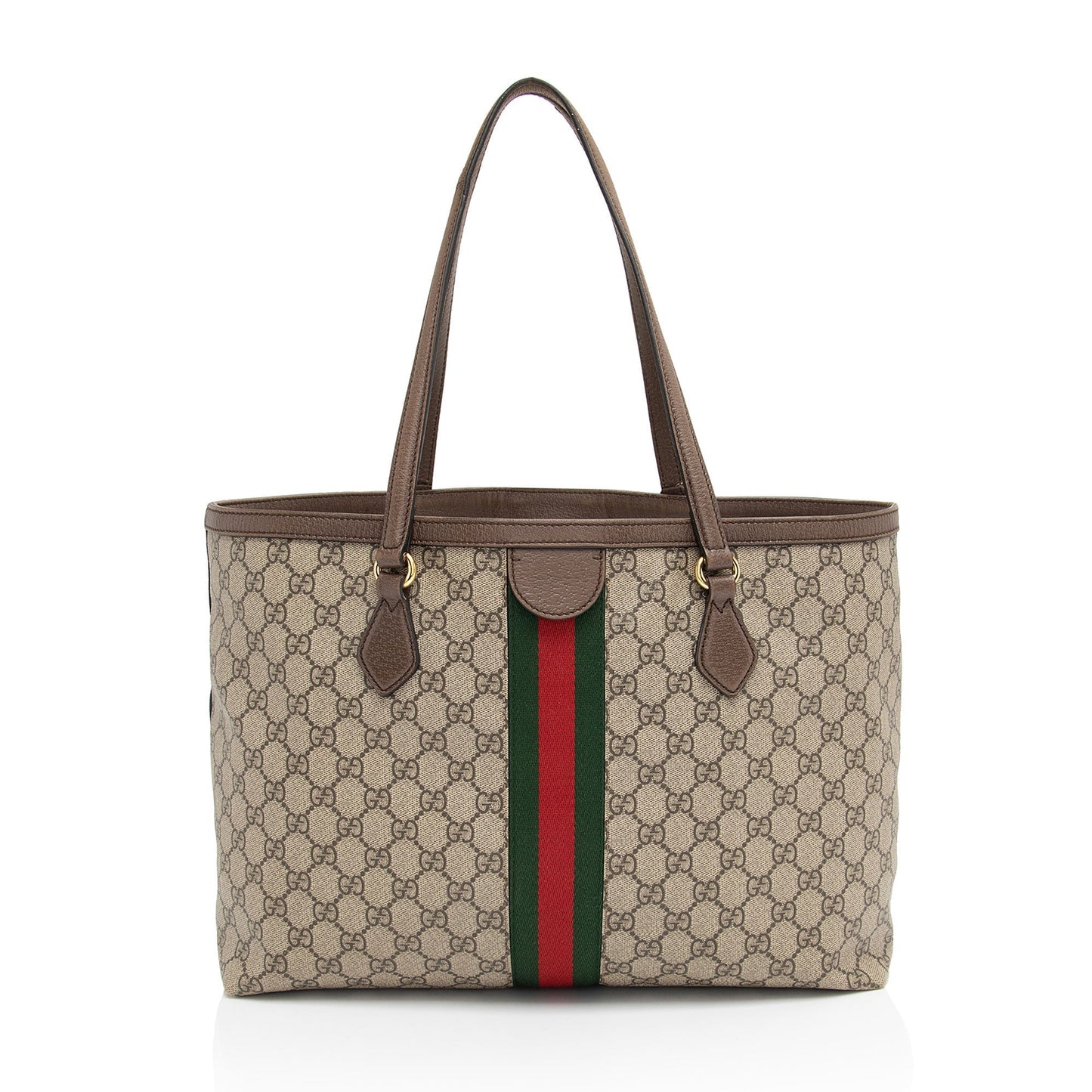 Gucci GG Supreme Ophidia Shopping SHF-kmrFx4 Leather Canvas Brown Beige Tote Bag