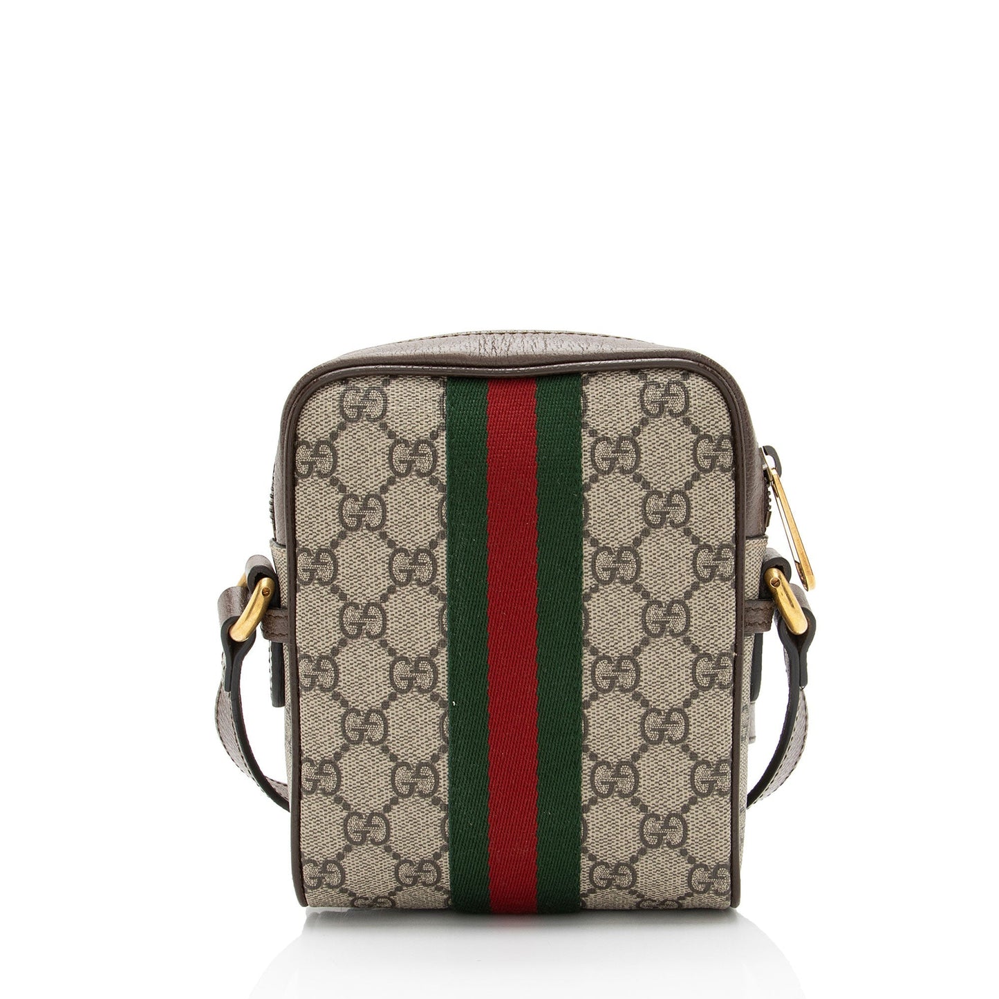 Gucci GG Supreme Ophidia Messenger SHF-tElyQo Leather Canvas Nylon Brown Shoulder Bag