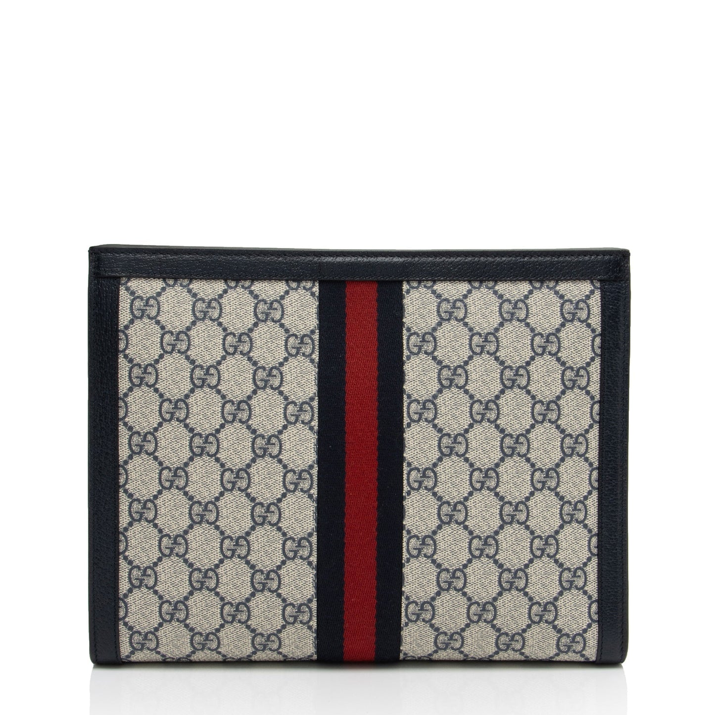 Gucci GG Supreme Ophidia Pouch SHF-To83mf Leather Canvas Nylon Beige Clutch Bag