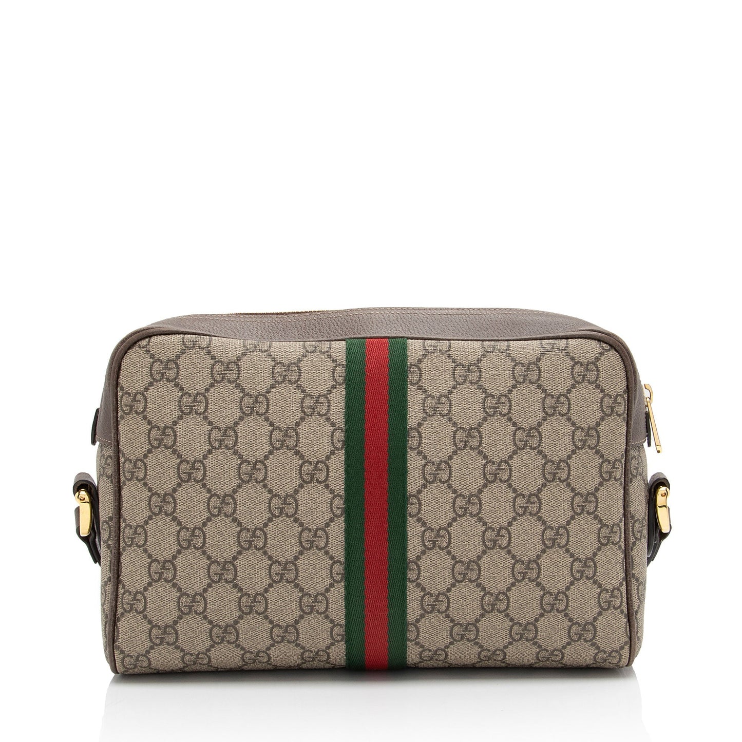Gucci GG Supreme Ophidia Camera SHF-xmbR0h Leather Canvas Nylon Brown Shoulder Bag
