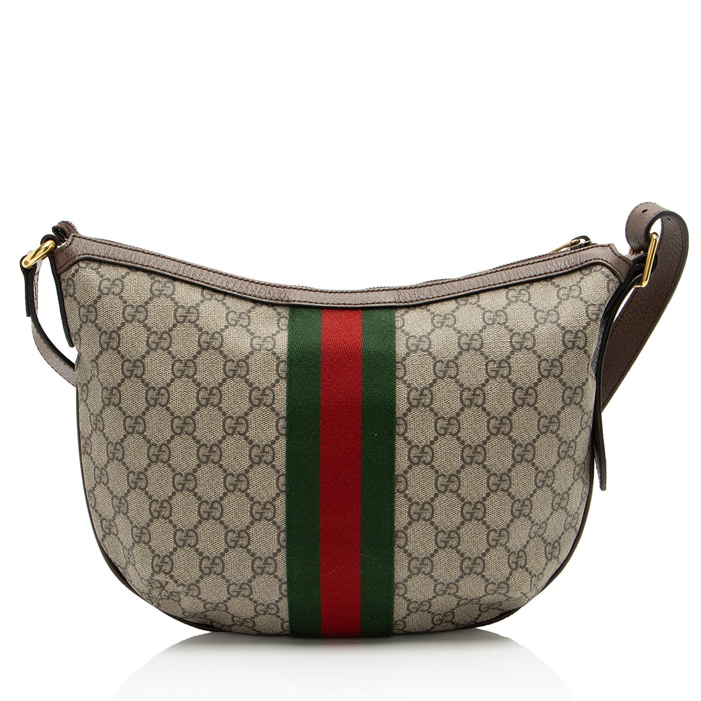 Gucci GG Supreme Ophidia SHF-14aWzD Leather Canvas Nylon Brown Shoulder Bag