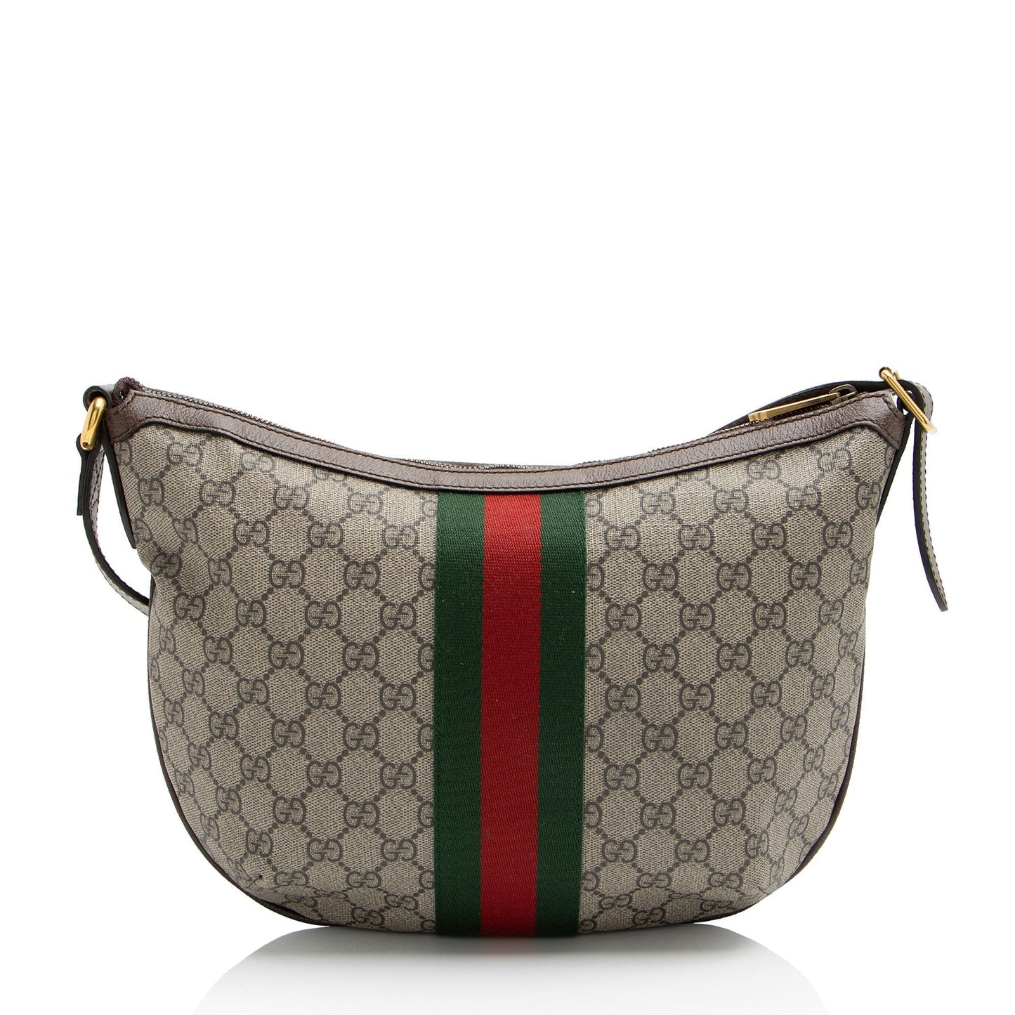 Gucci GG Supreme Ophidia SHF-RRso8K Leather Canvas Nylon Brown Shoulder Bag