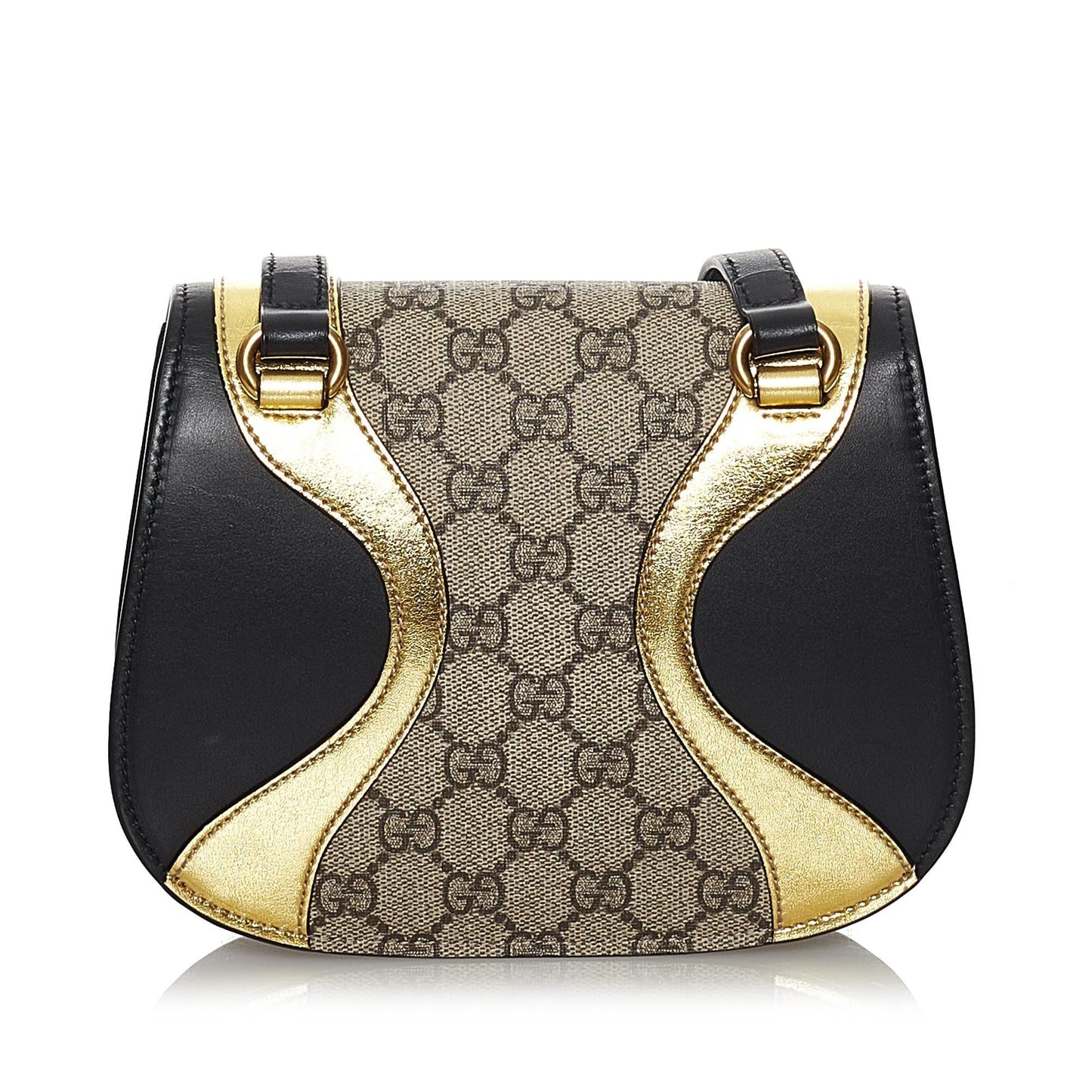 Gucci GG Supreme Osiride SHG-Zg78gC Canvas Brown Gold Crossbody Bag