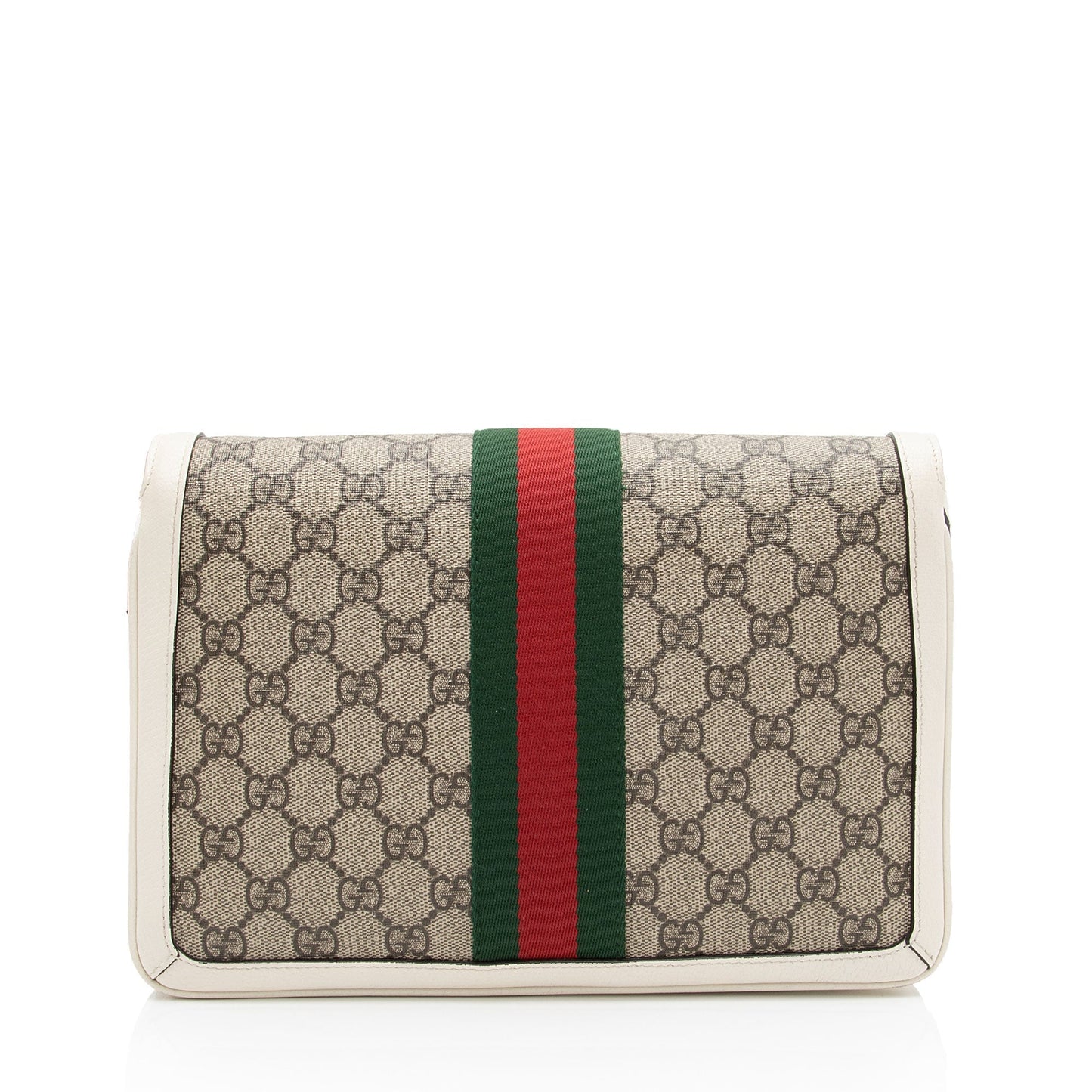 Gucci GG Supreme Queen Margaret SHF-ru59Pg Leather Canvas Nylon White Crossbody Bag