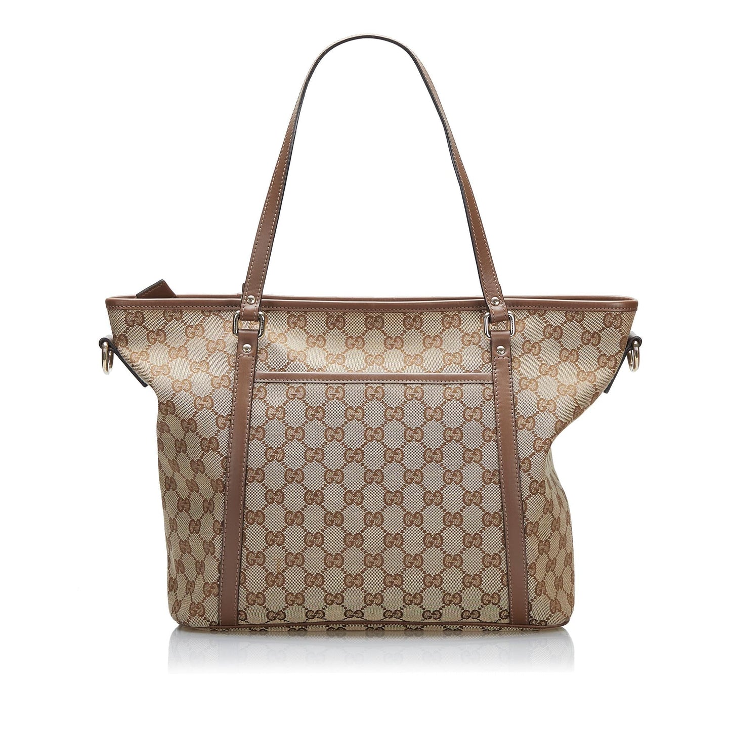 Gucci GG Supreme SHG-vifDGj Canvas Calf Brown Satchel Bag