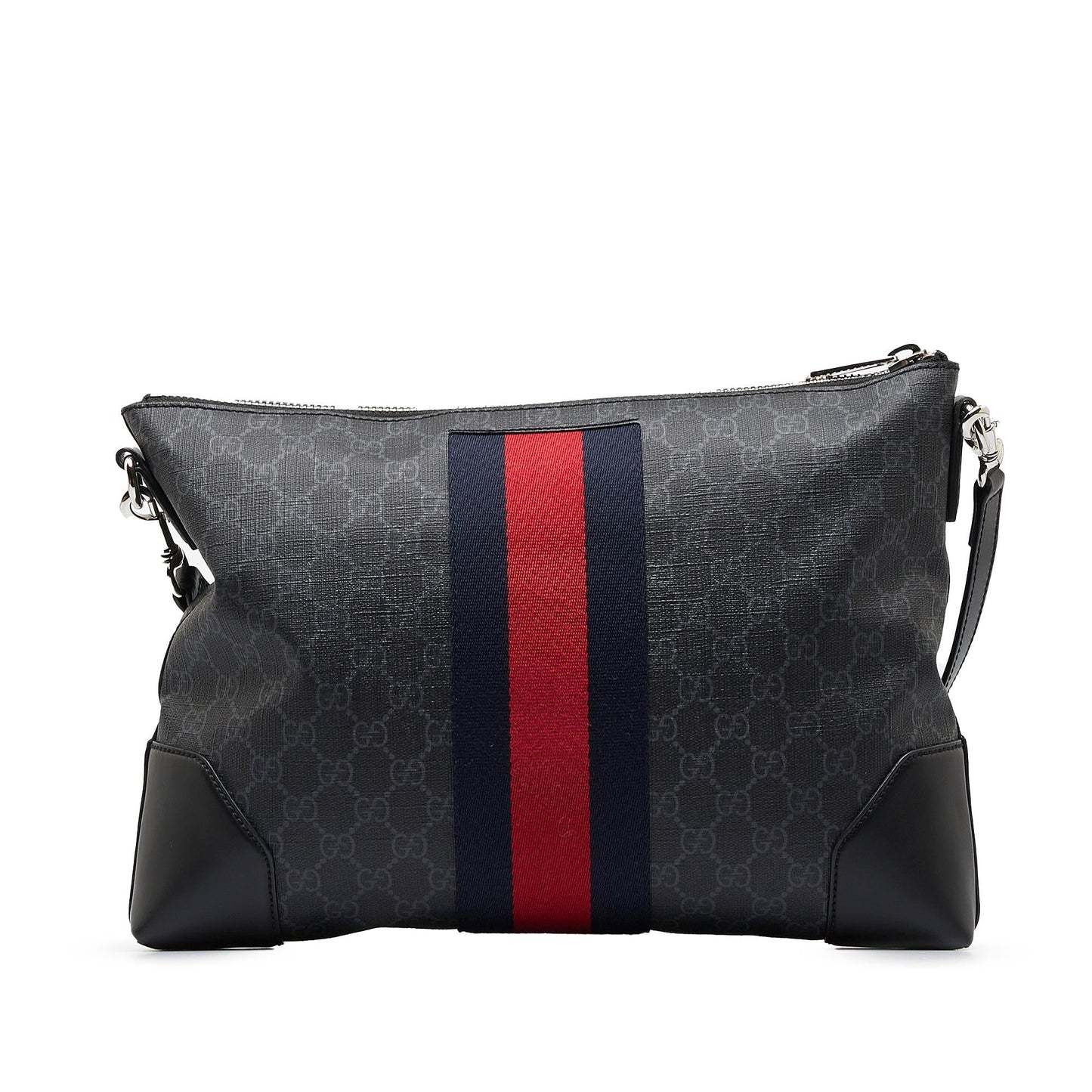 Gucci GG Supreme Web SHG-gkkz7w Canvas Black Crossbody Bag