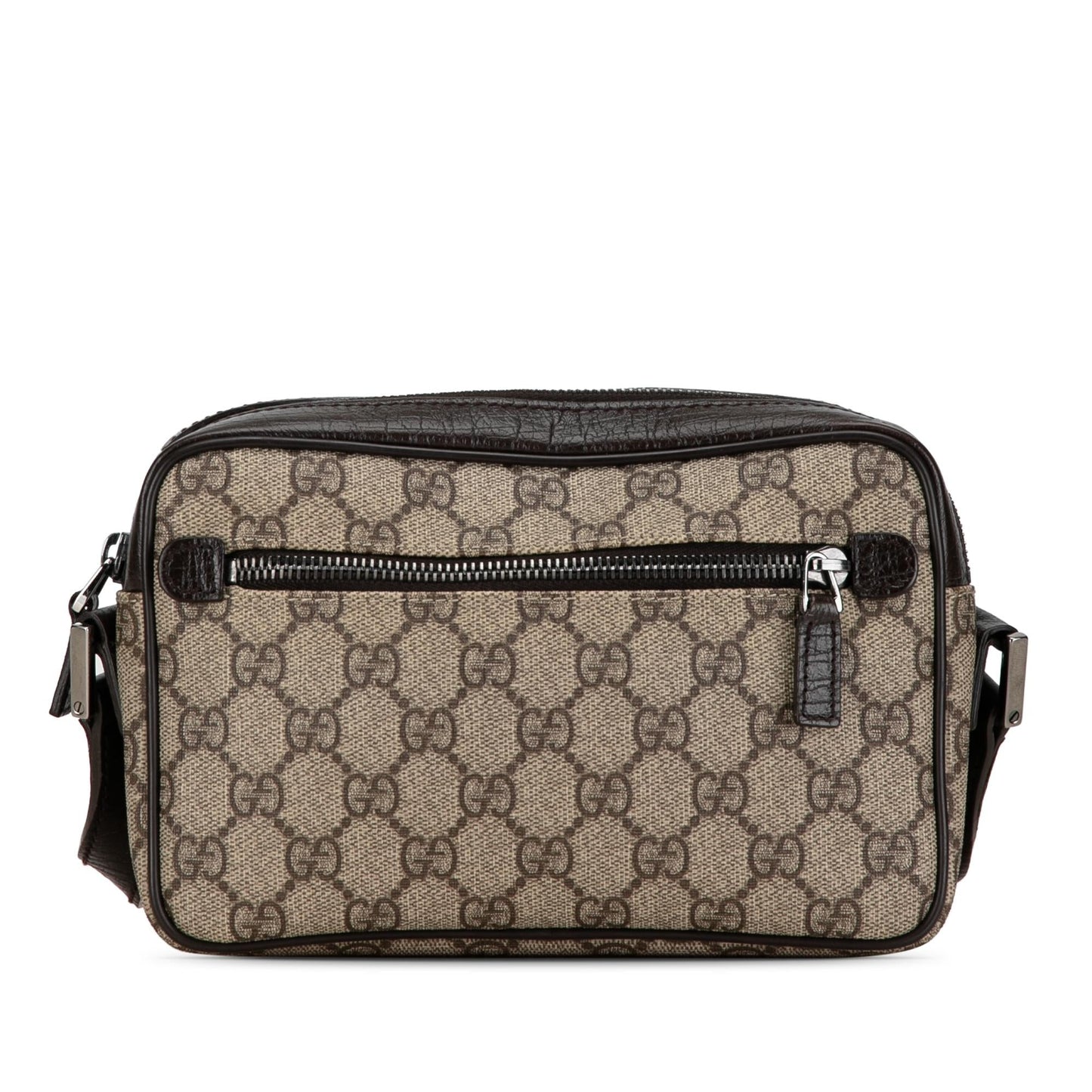 Gucci GG Supreme Web SHG-YOvnW5 Canvas Calf Brown Crossbody Bag