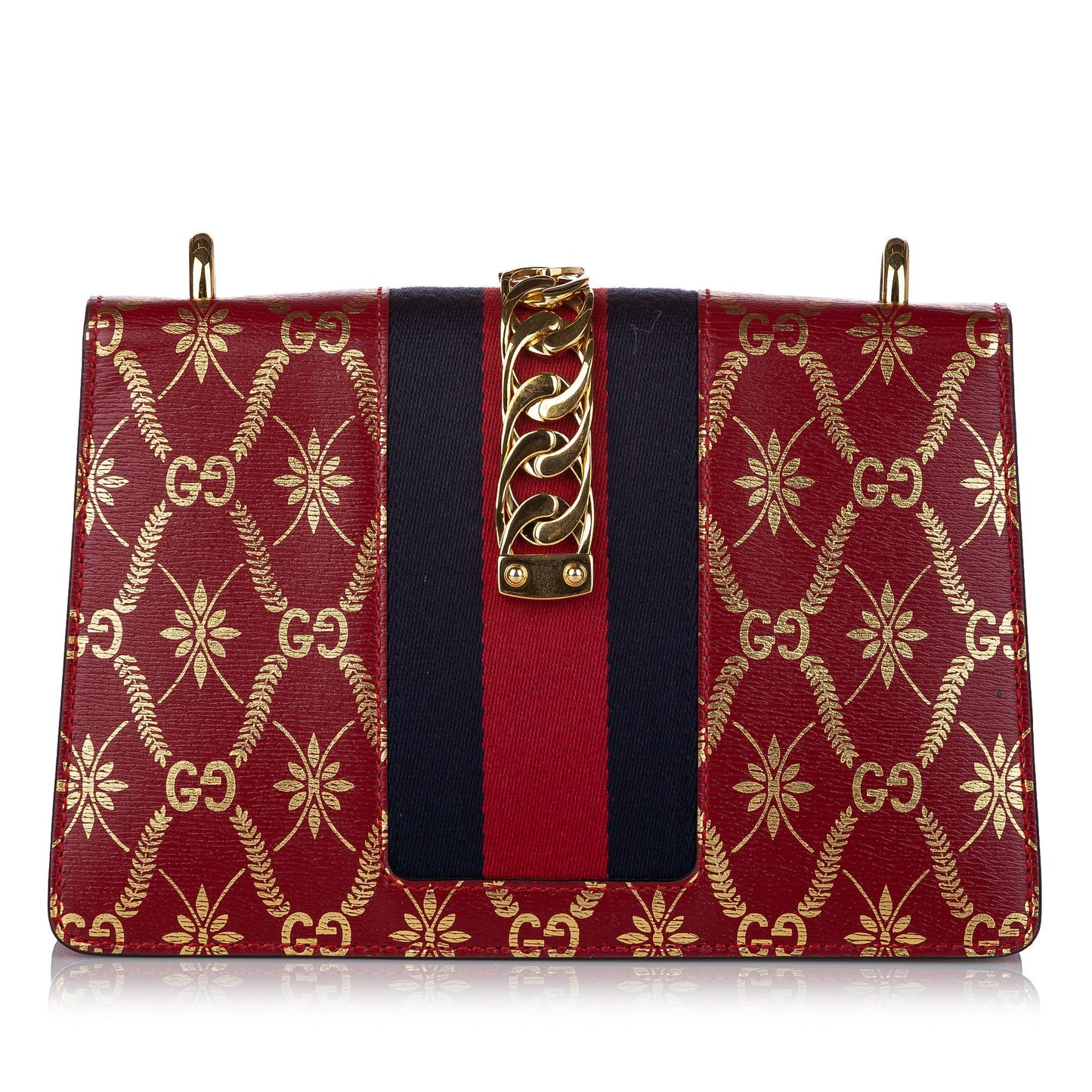 Gucci GG Sylvie SHG Leather Calf Red Crossbody Bag