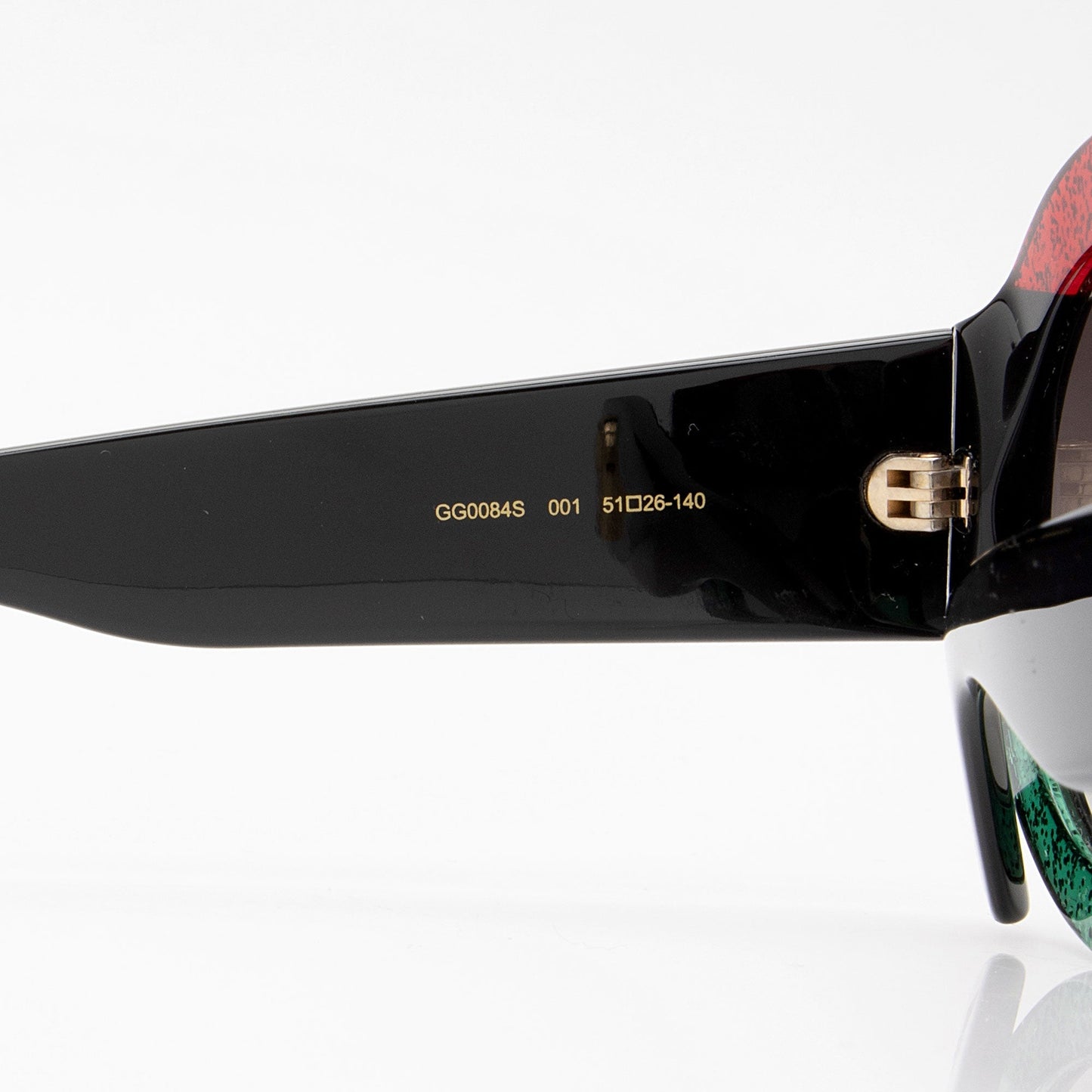Gucci Glitter Web Interlocking G Oversize Black Red Green Accessory