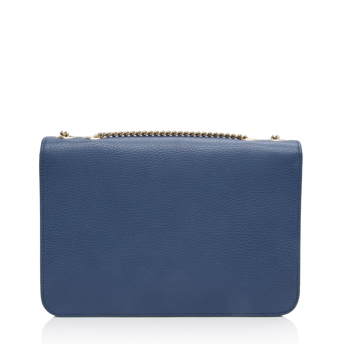 Gucci Interlocking G SHF-zDeXwf Leather Calfskin Blue Medium Crossbody Bag