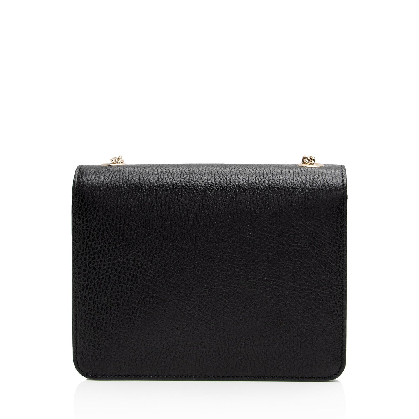 Gucci Grained Interlocking G SHF-1AVxLZ Calfskin Black Small Crossbody Bag
