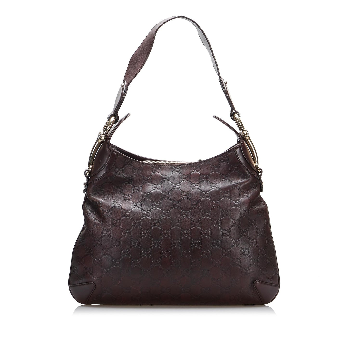 Gucci Guccissima Horsebit Creole SHG-SF1x1E Calf Brown Shoulder Bag