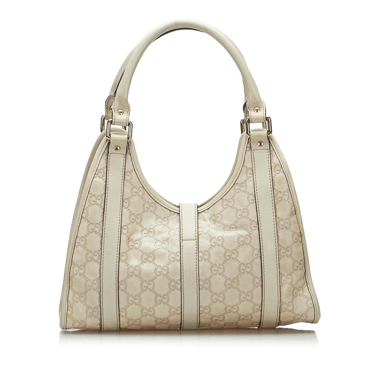Gucci Guccissima Jackie Bardot SHG-z8VOlo Calf White Satchel Bag