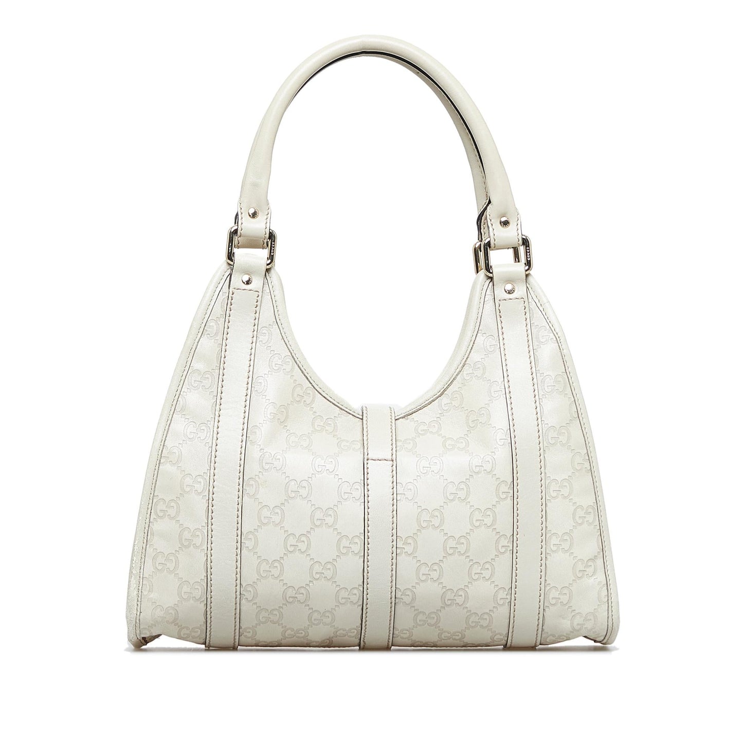 Gucci Guccissima Jackie Bardot SHG-Zl88aP Calf White Satchel Bag