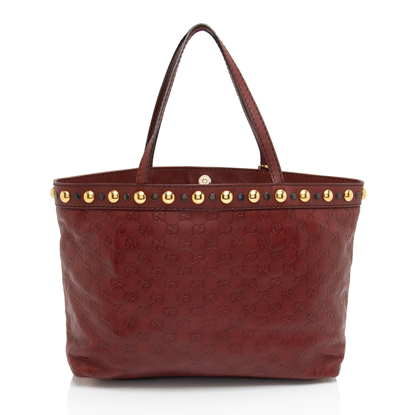 Gucci Guccissima Babouska SHF-wM3Ki7 Leather Red Medium Tote Bag