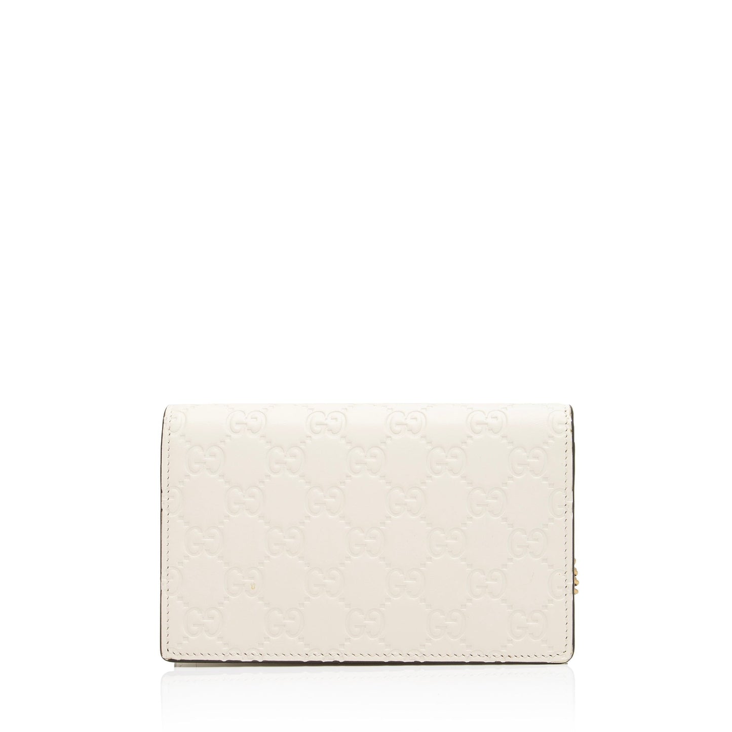 Gucci Guccissima Cherry Chain SHF-ag0Ibh Leather White Red Mini Crossbody Bag