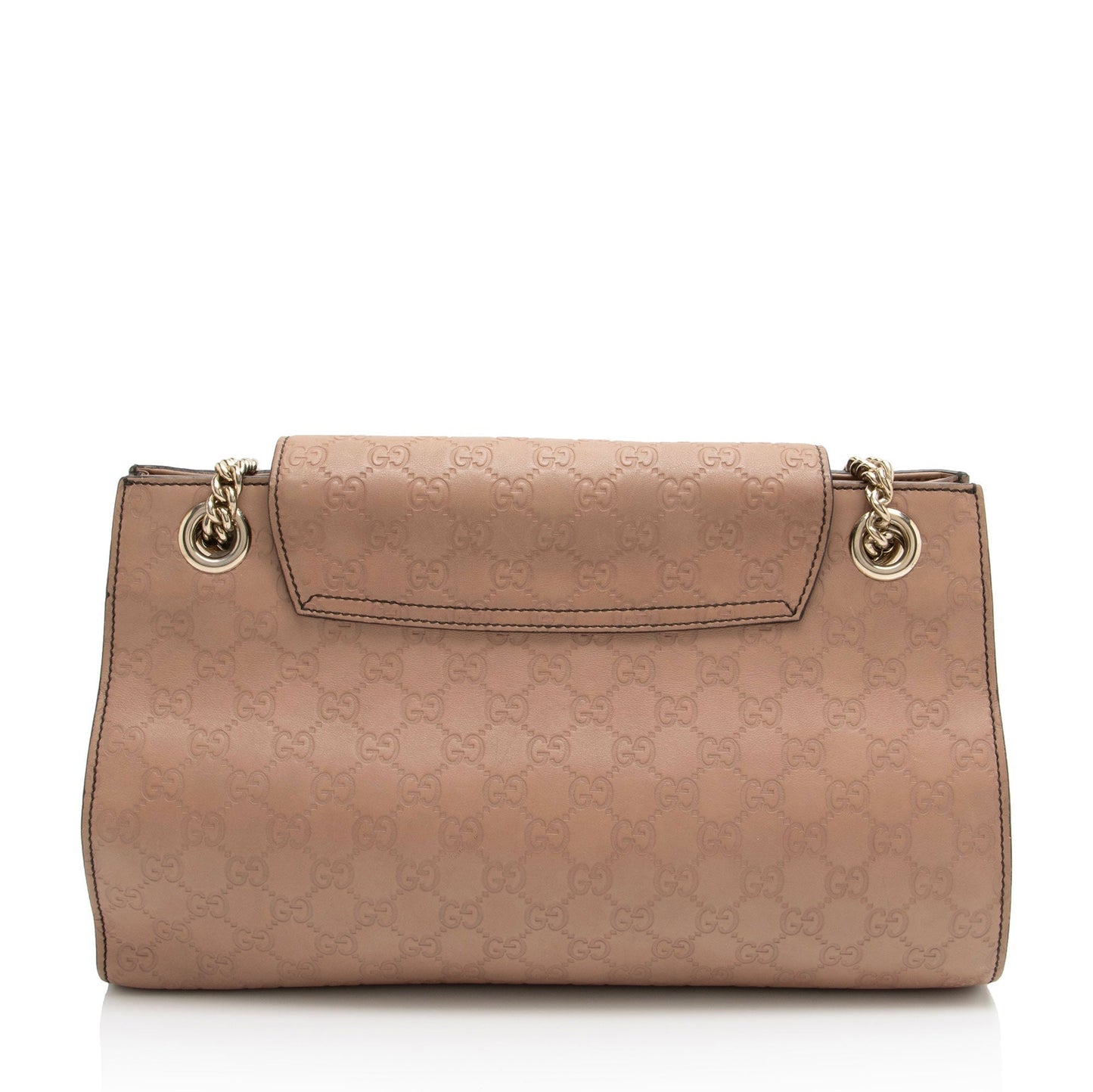 Gucci Guccissima Emily Leather Brown Large Crossbody Bag