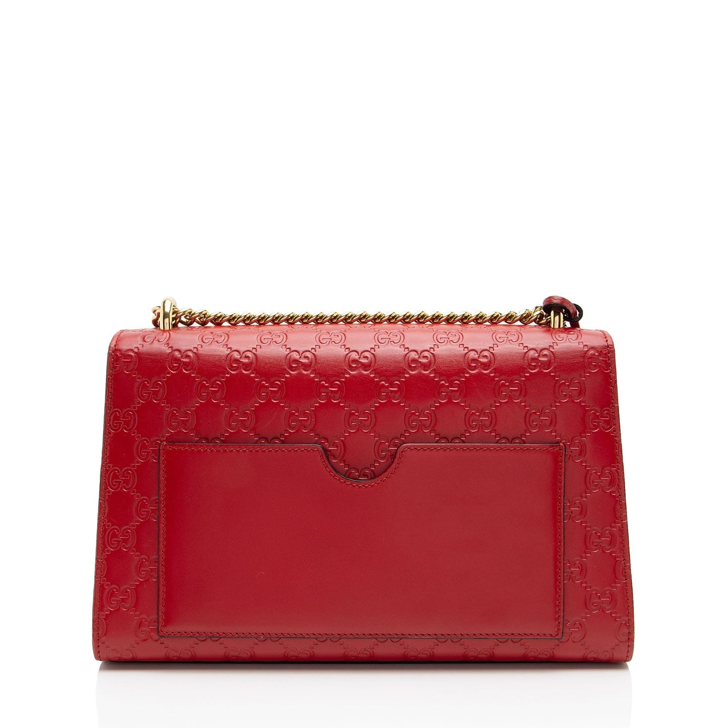 Gucci Guccissima Padlock SHF-83LvCg Leather Red Medium Shoulder Bag