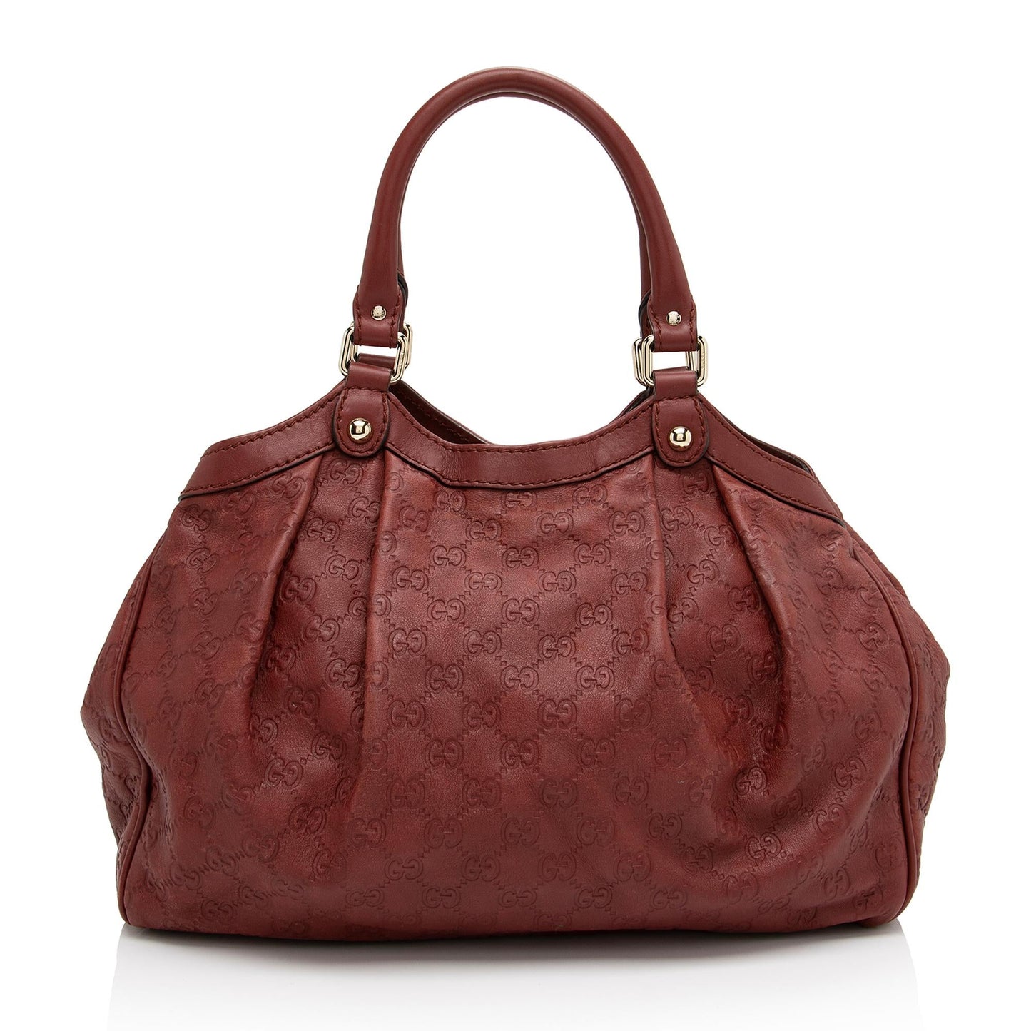 Gucci Guccissima Sukey SHF-aMRl0z Leather Red Medium Tote Bag