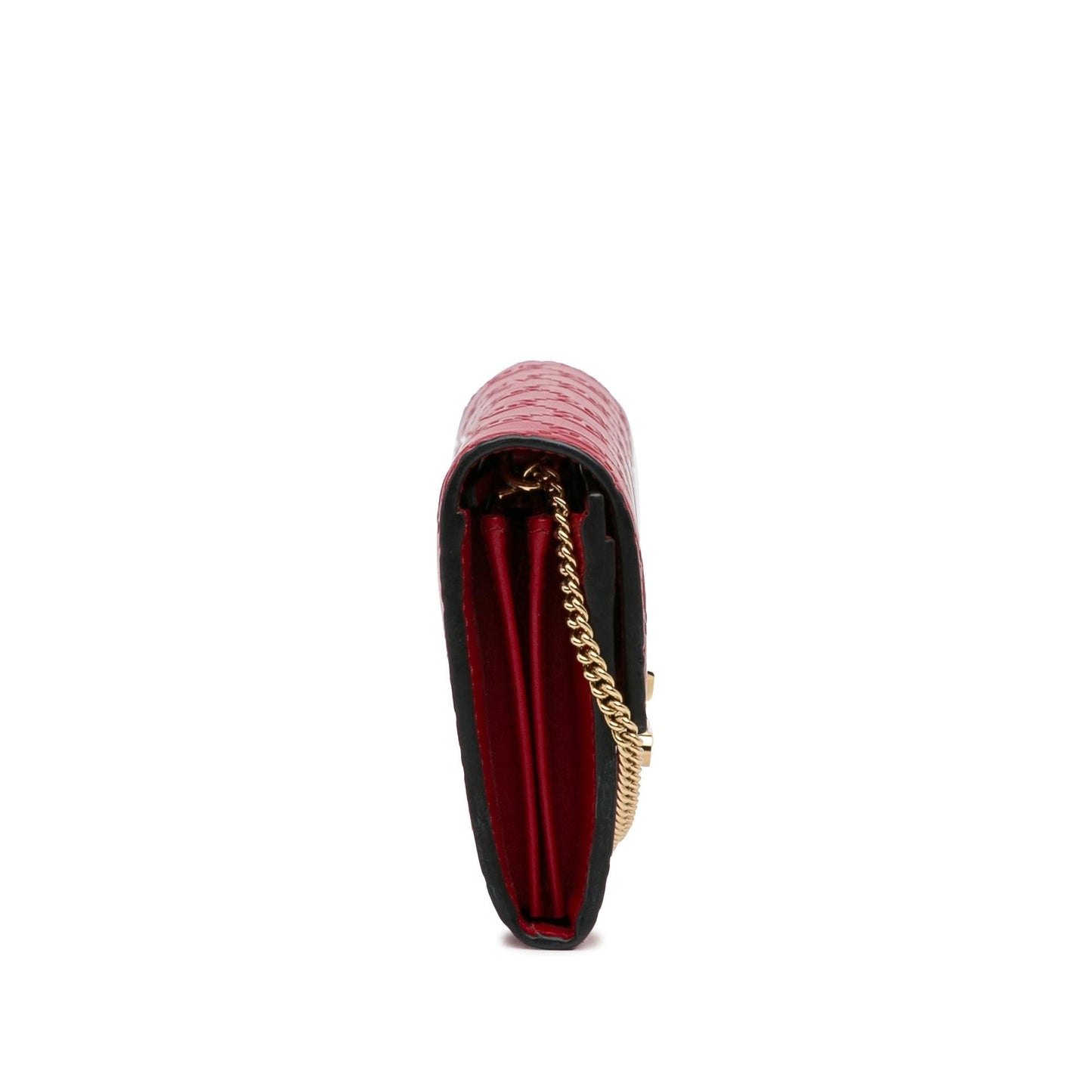 Gucci Guccissima Padlock Wallet On SHG-xZXtM2 Calf Red Chain Handbag