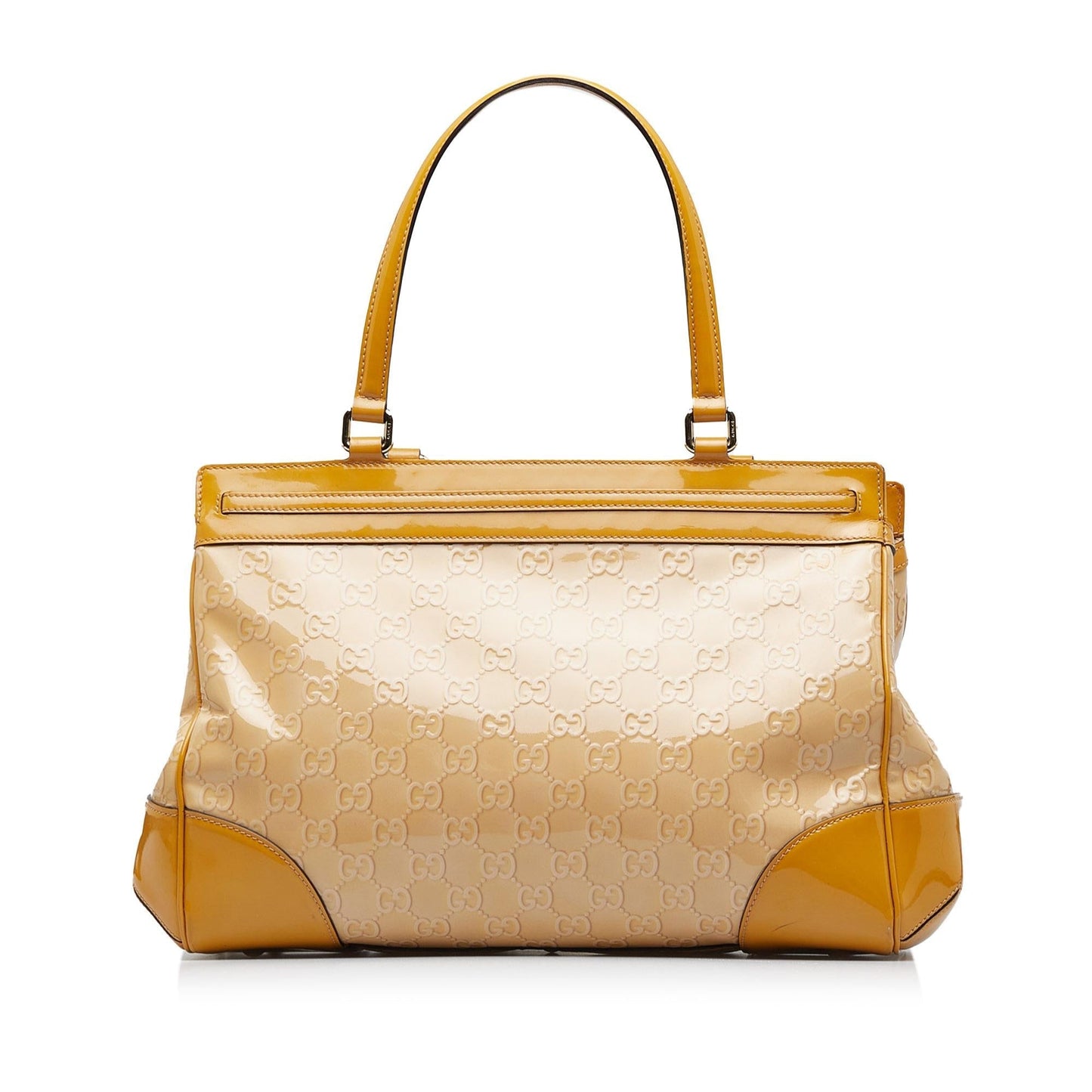 Gucci Guccissima Mayfair SHG-JsaISF Leather Patent Brown Satchel Bag
