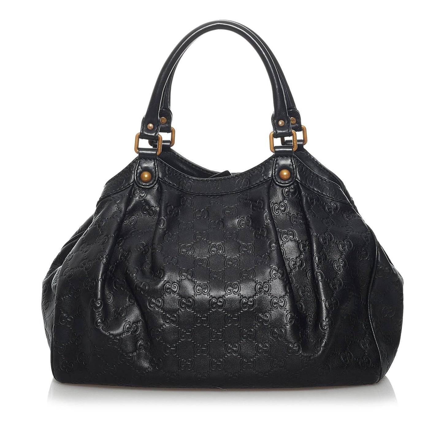 Gucci Guccissima Sukey SHG Calf Black Satchel Bag