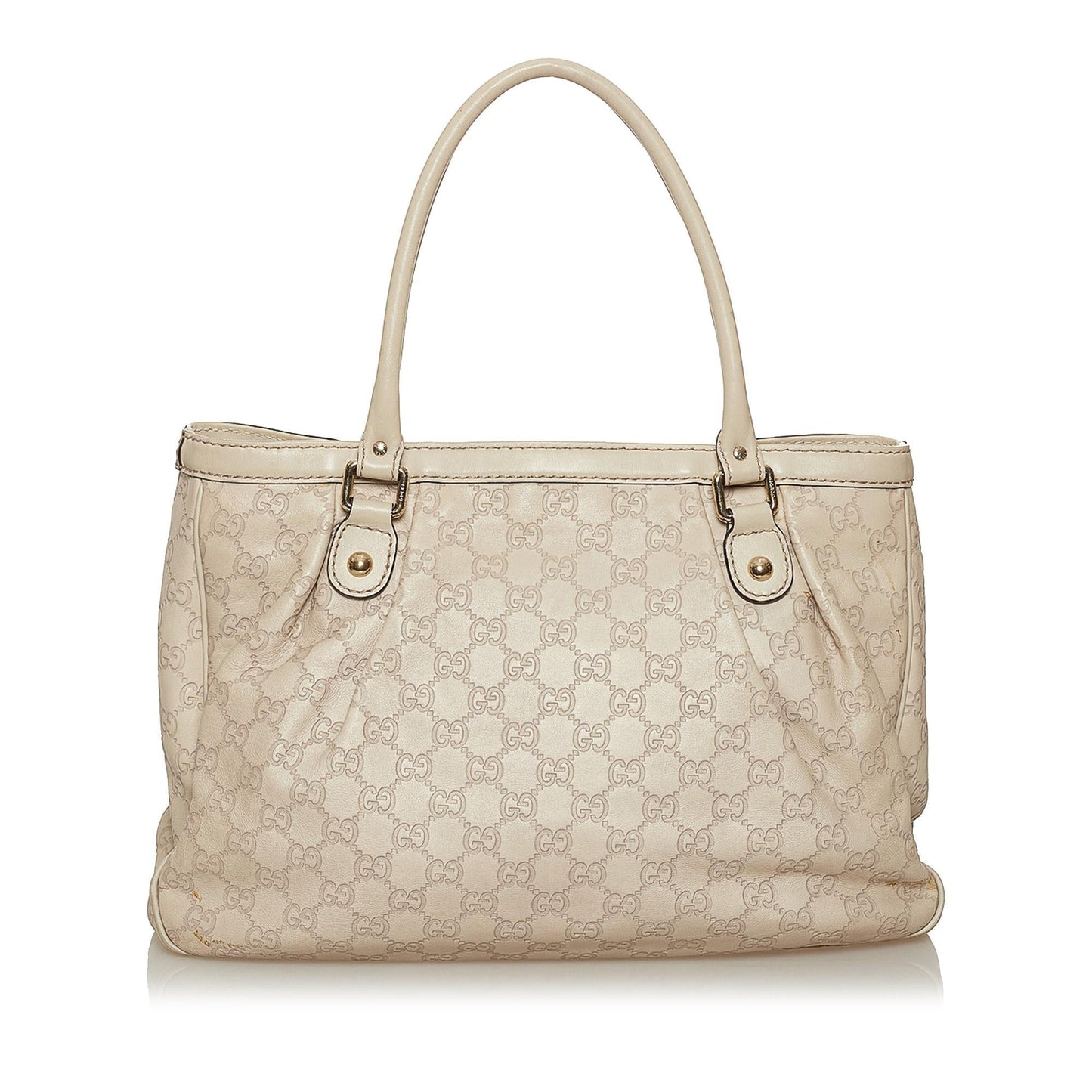 Gucci Guccissima Sukey SHG Calf White Tote Bag Bag Shg