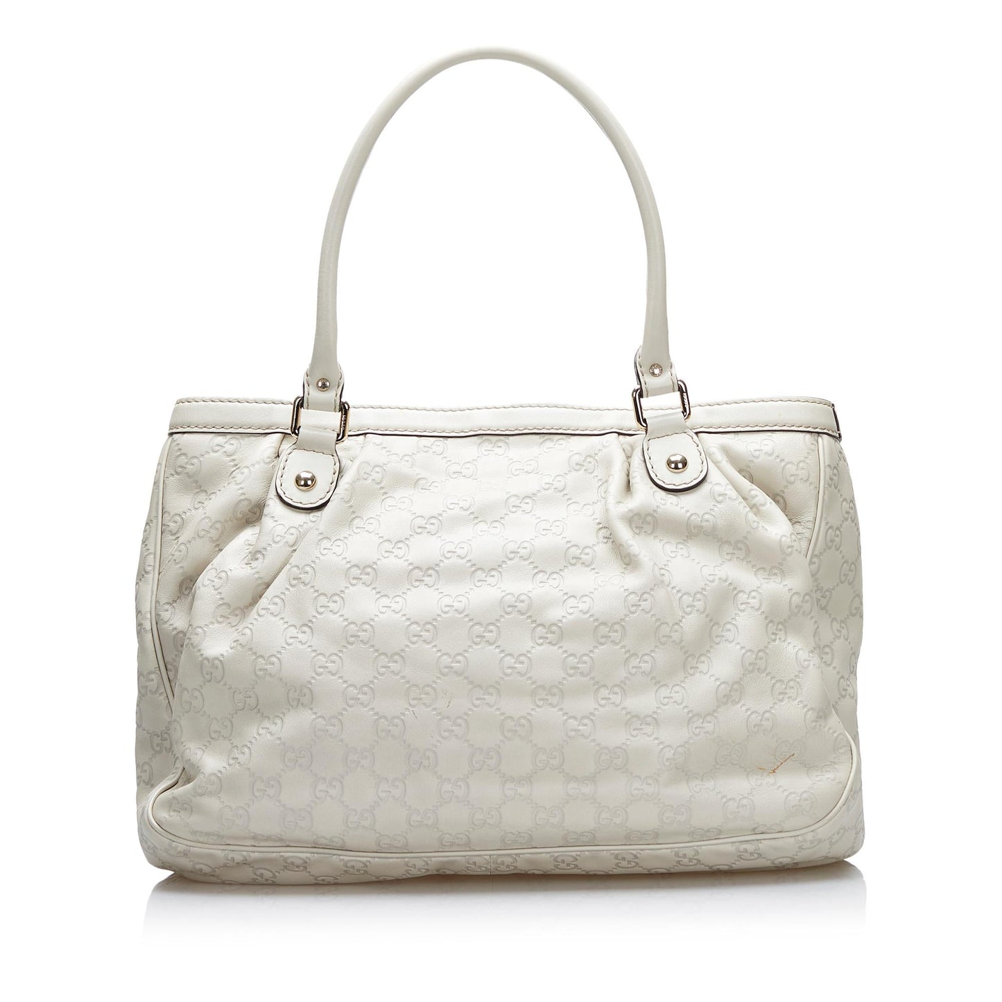 Gucci Guccissima Sukey SHG-xFmRPG Calf White Tote Bag