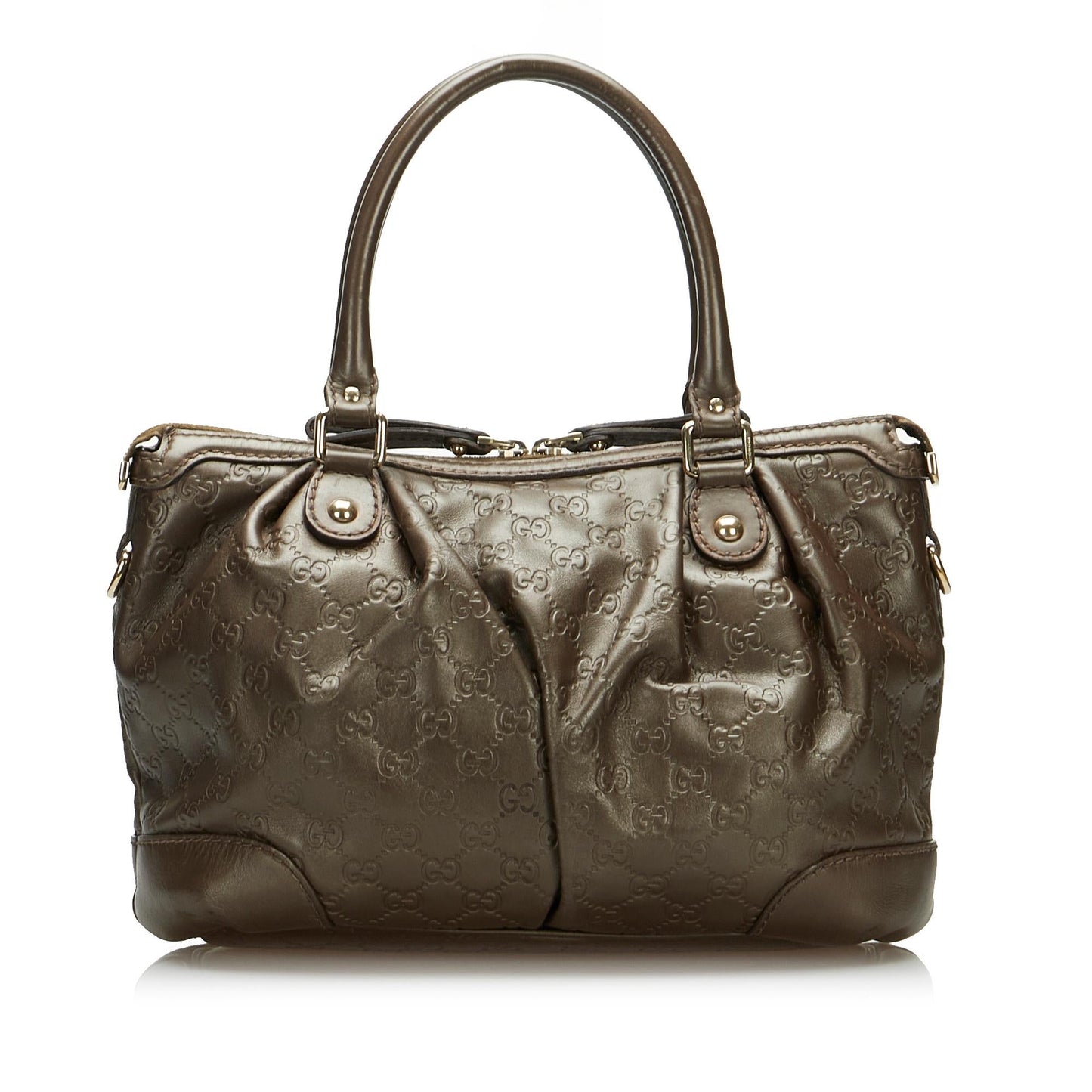 Gucci Guccissima Sukey SHG-E5Ne83 Calf Brown Satchel Bag