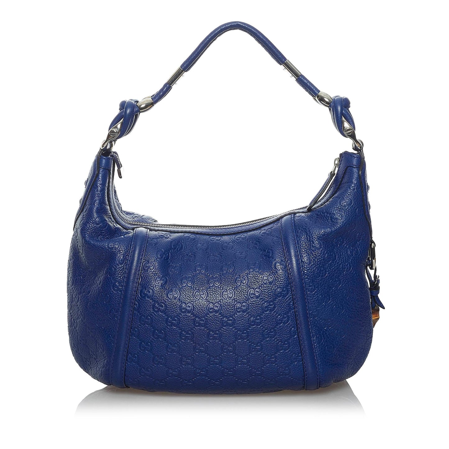 Gucci Guccissima Techno Horsebit SHG Calf Blue Shoulder Bag