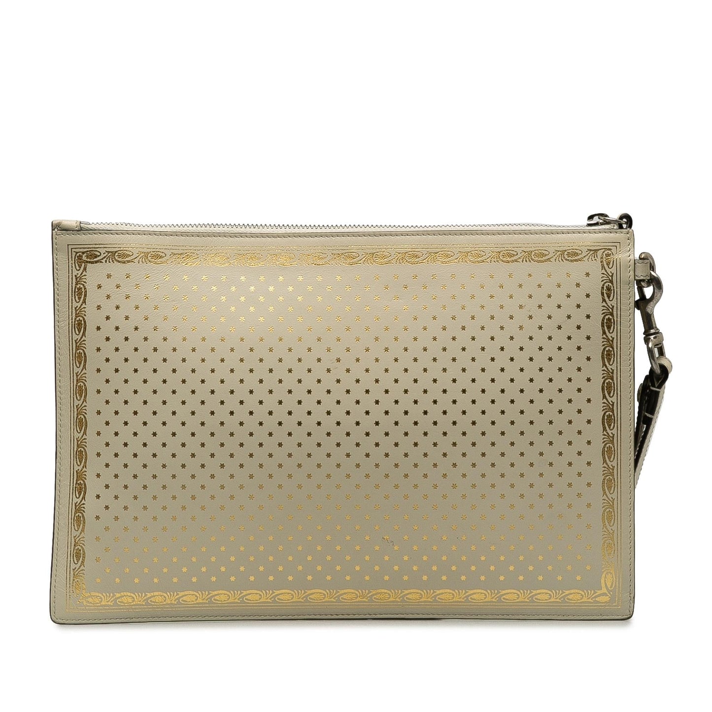 Gucci Guccy Sega SHG-I7jOQX Calf White Clutch Bag