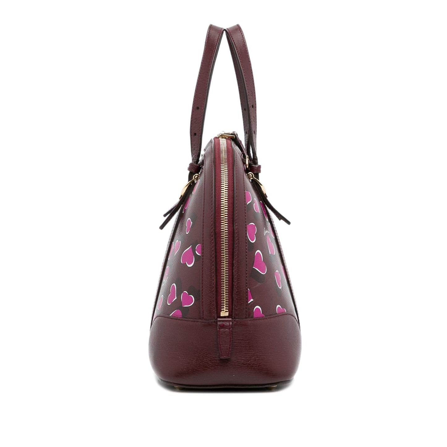 Gucci Heartbeat Dome SHG-iR5q9e Leather Calf Red Pink Satchel Bag