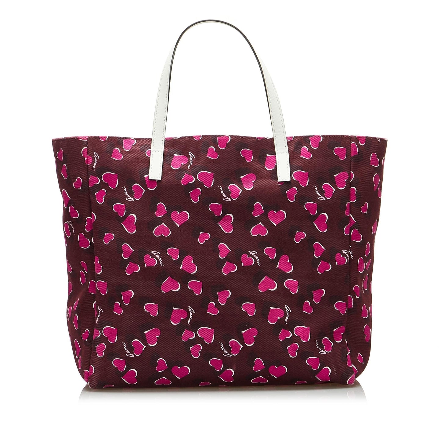 Gucci Heartbeat SHG-YIJnmP Canvas Red Tote Bag