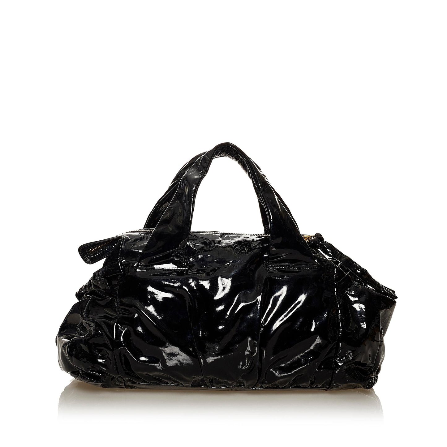 Gucci Hysteria SHG Leather Patent Black Satchel Bag