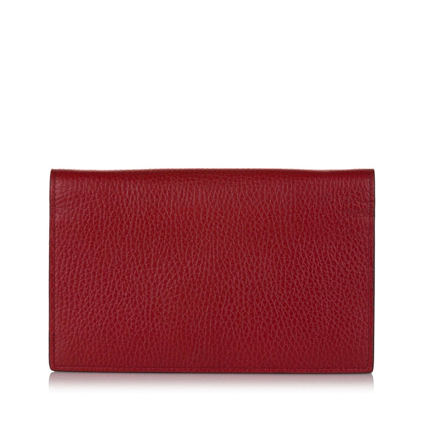 Gucci Interlocking G Wallet On SHG Calf Red Chain Crossbody Bag