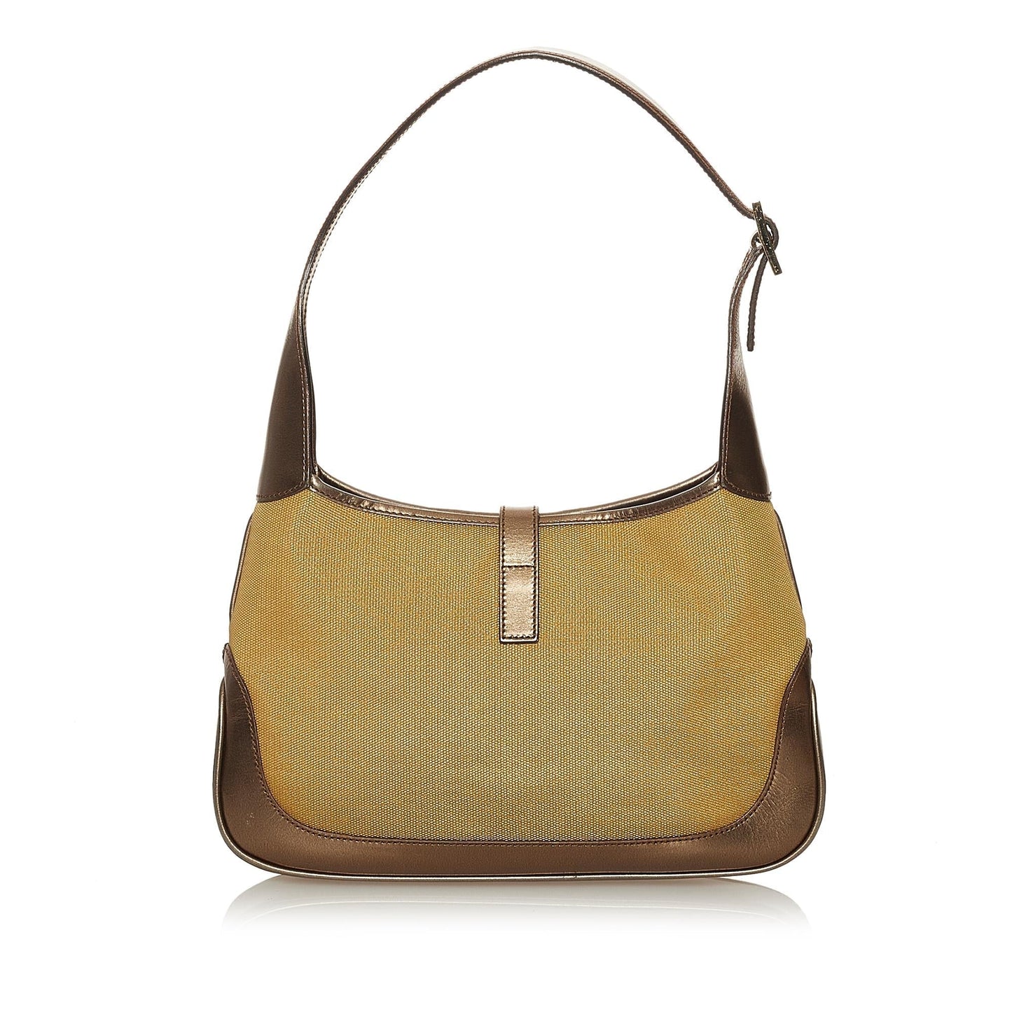 Gucci Jackie SHG Canvas Calf Brown Shoulder Bag