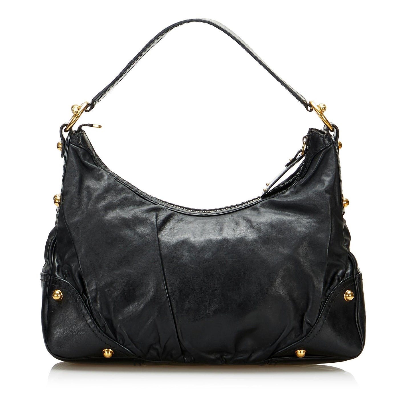 Gucci Jockey SHG-14S49N Calf Black Shoulder Bag