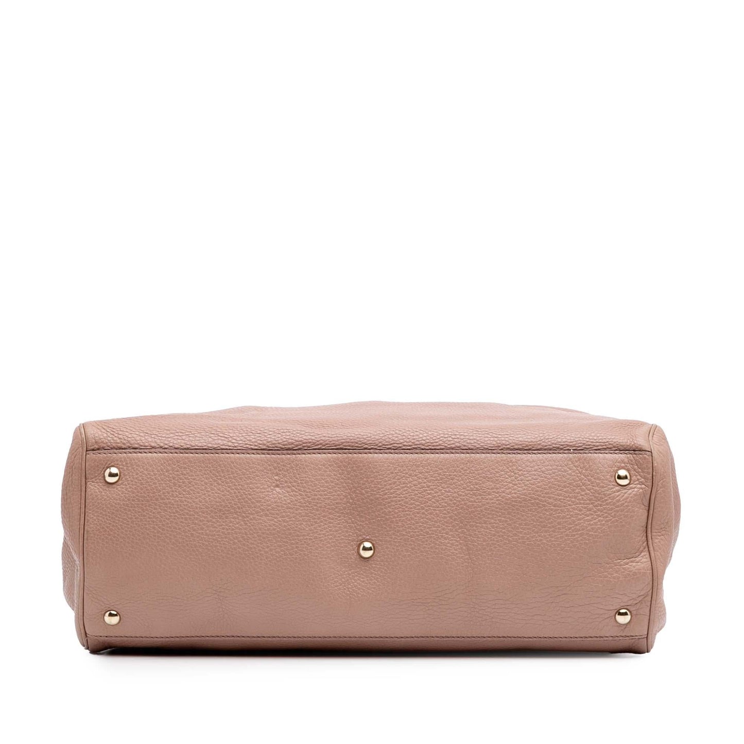 Gucci Bamboo Shopper Calf Calfskin Pink Large Satchel Bag Satchel 4