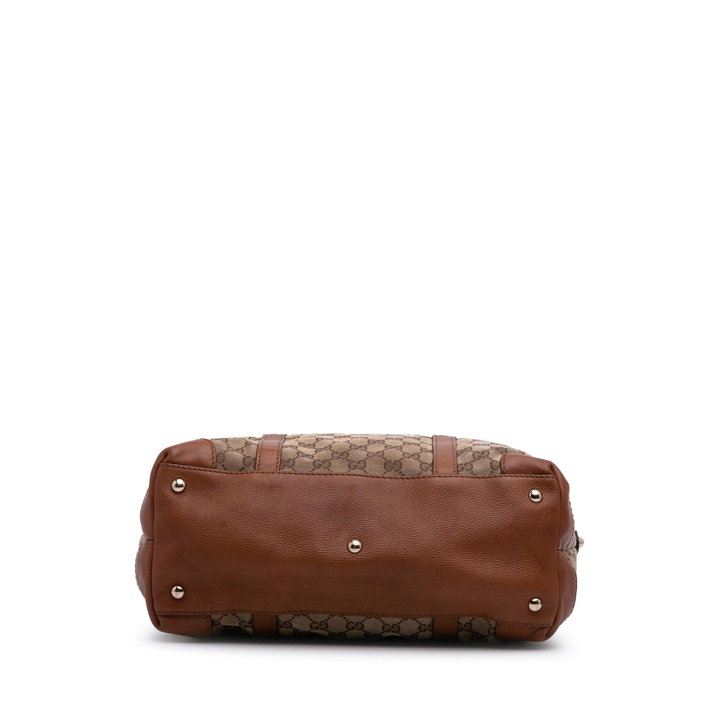 Gucci GG Marrakech Canvas Calf Brown Large Tote Bag