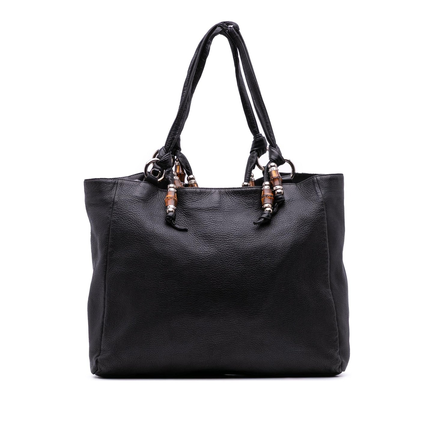 Gucci Pebbled Bamboo Jungle Convertible Calfskin Large Tote Bag