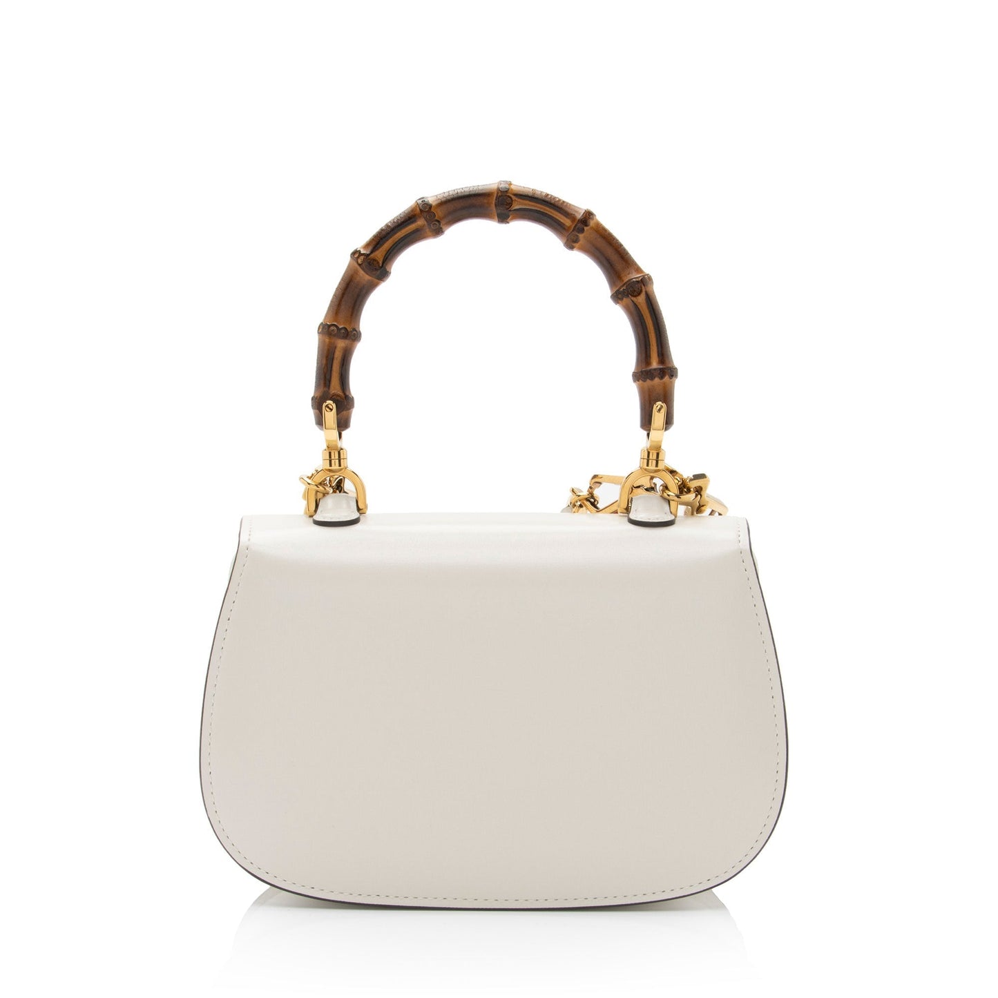 Gucci Bamboo Top Handle SHF-twXIoA Leather Nylon White Small Satchel Bag