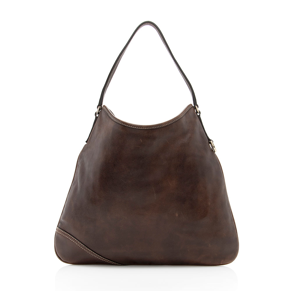 Gucci Britt SHF Leather Brown Medium Shoulder Bag