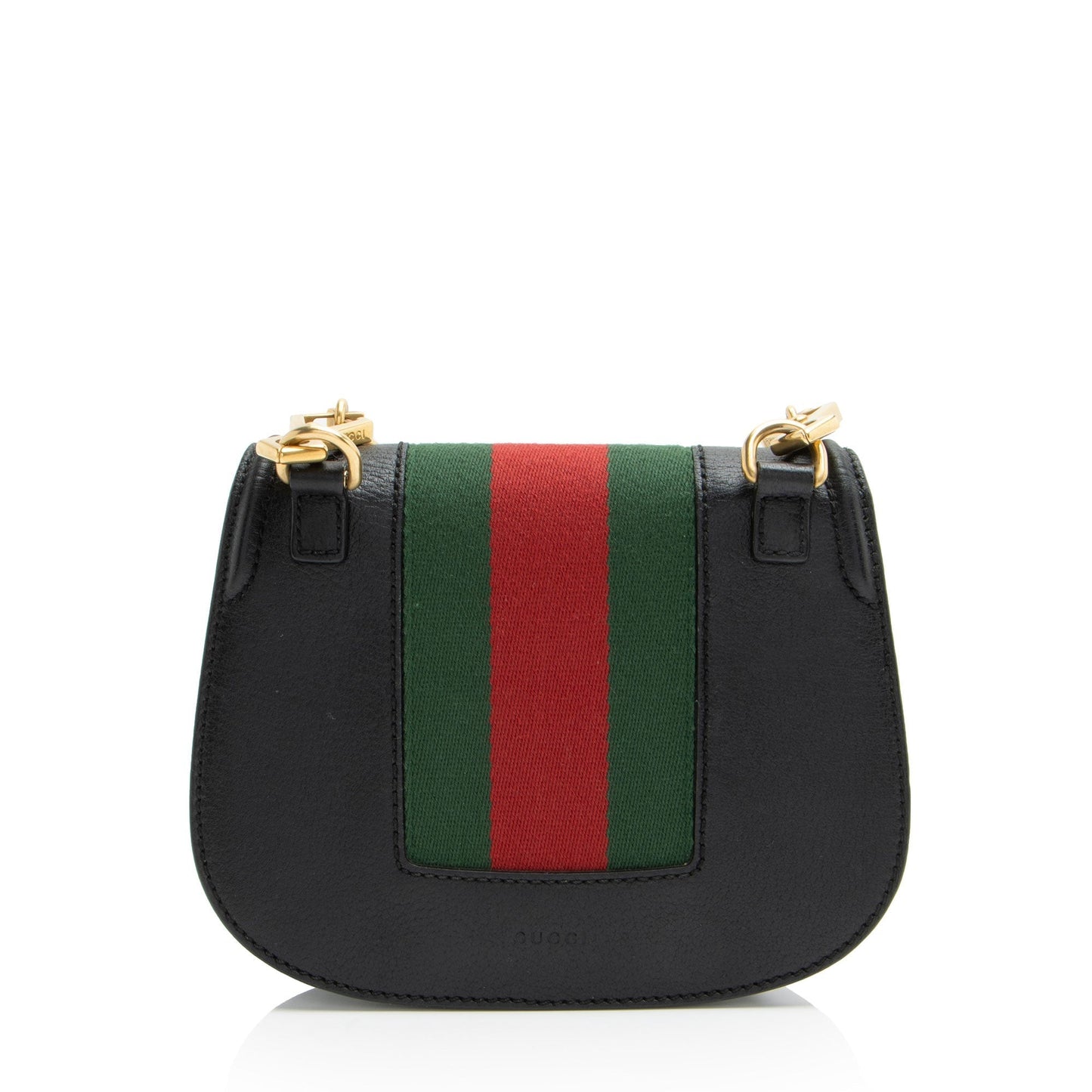 Gucci Crystal Butterfly Linea Totem Leather Nylon Black Small Crossbody Bag