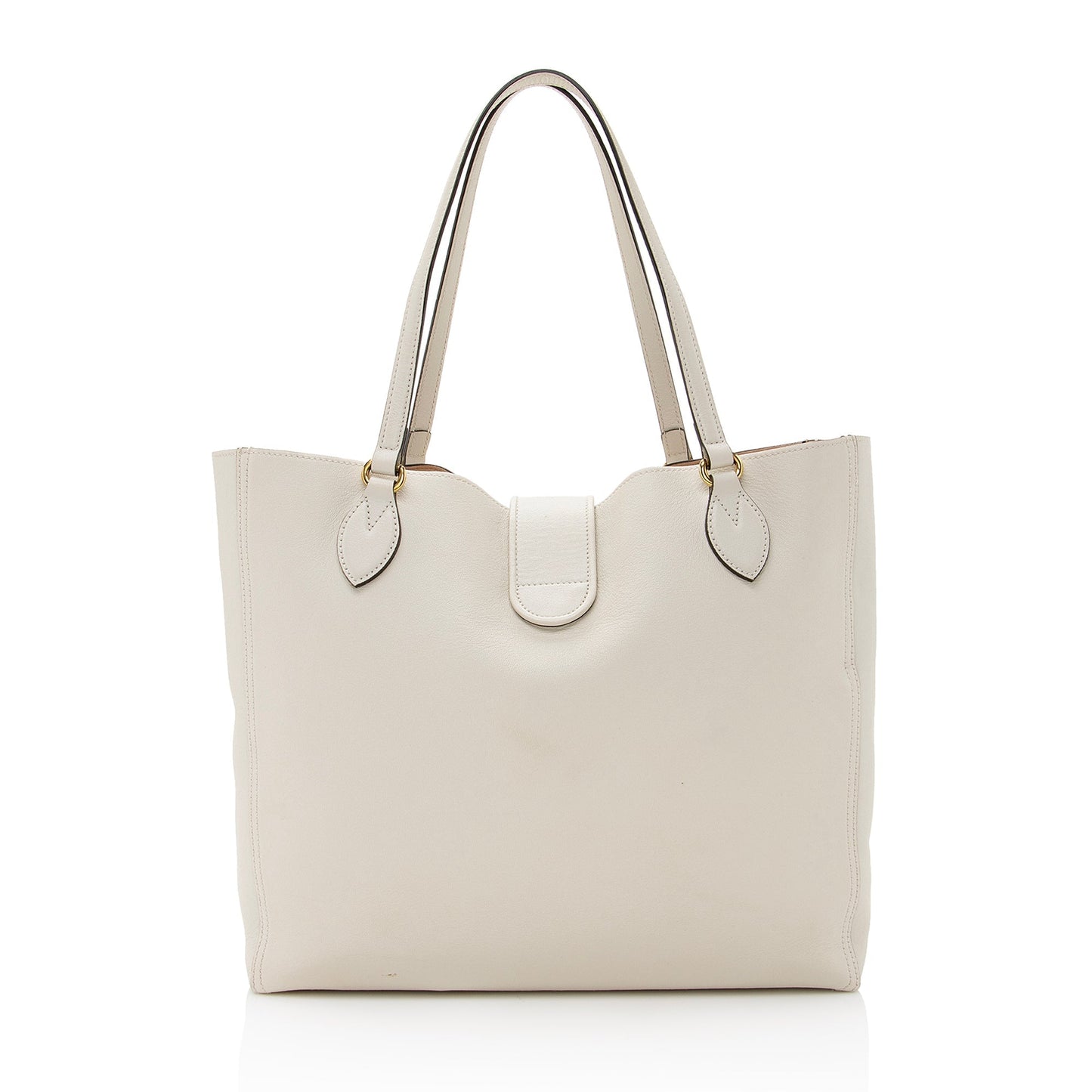 Gucci Dahlia SHF Leather White Medium Tote Bag