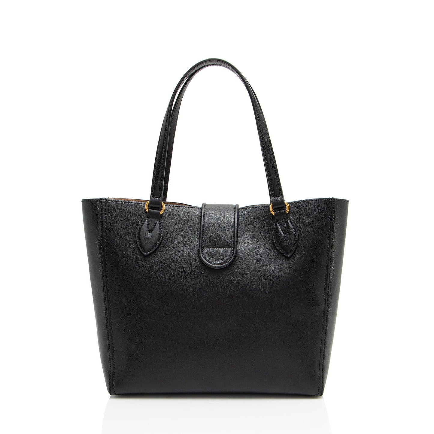Gucci Dahlia Leather Black Small Tote Bag